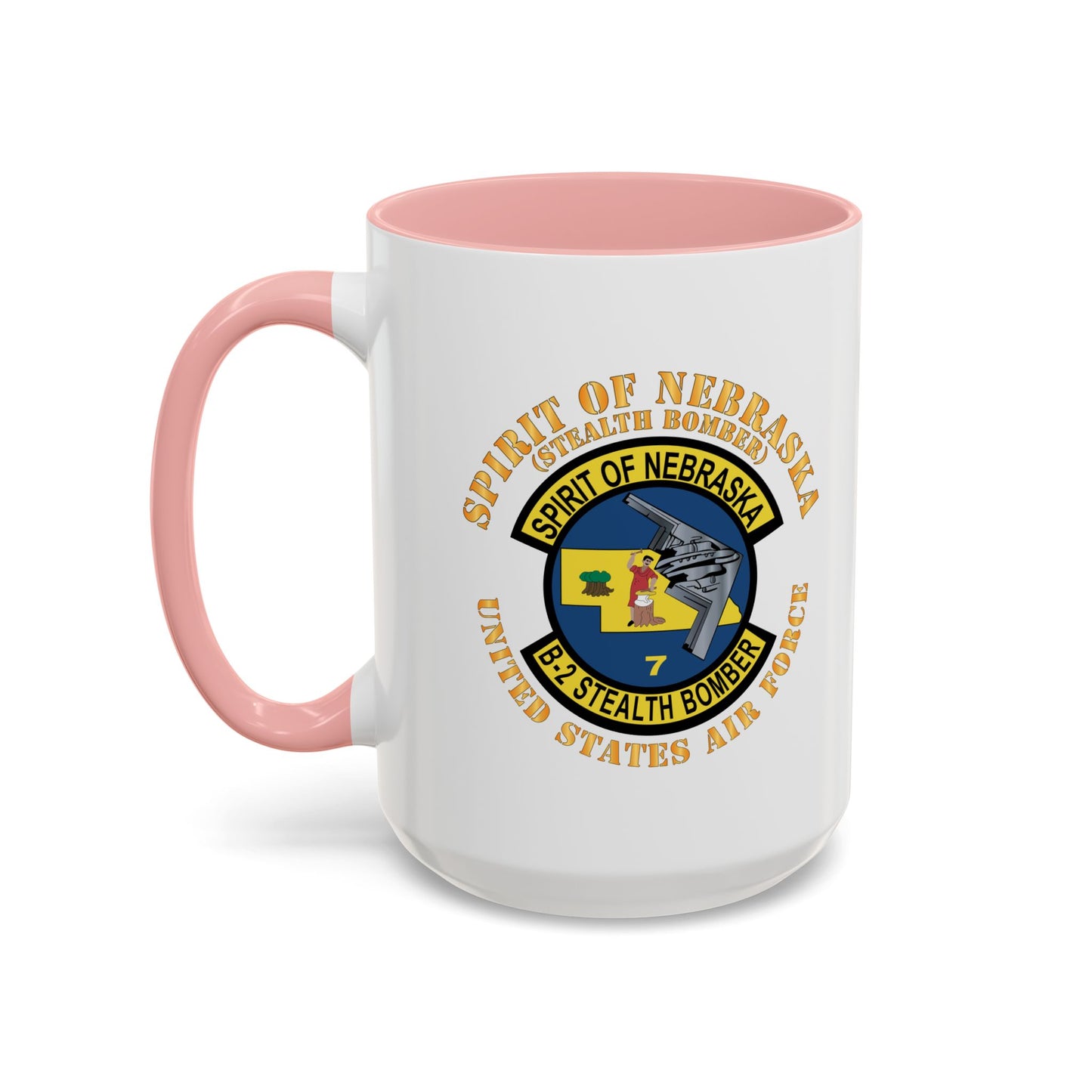 Accent Coffee Mug (11oz & 15oz) - USAF - B2 - Spirit of Nebraska - Stealth Bomber X 300
