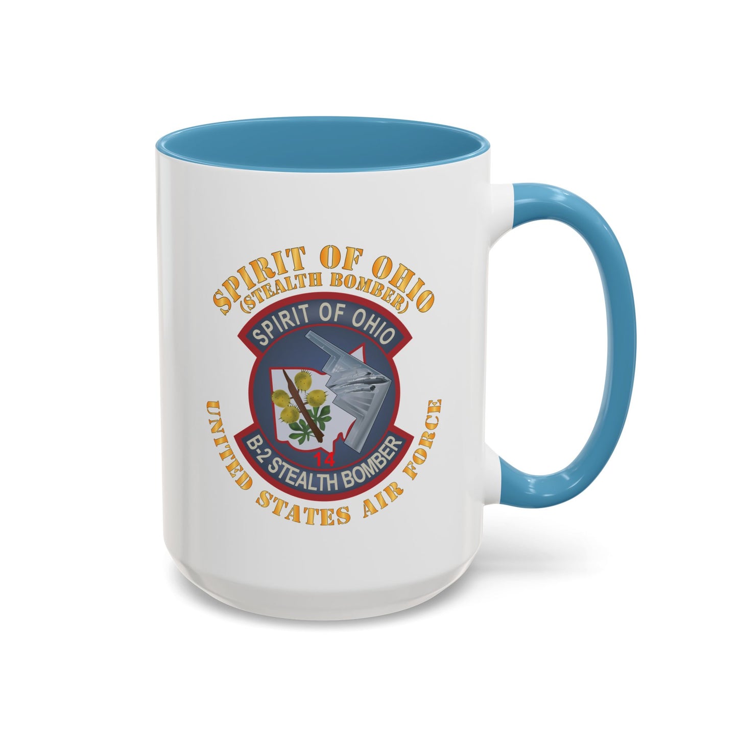 Accent Coffee Mug (11oz & 15oz) - USAF - B2 - Spirit of Ohio - Stealth Bomber X 300