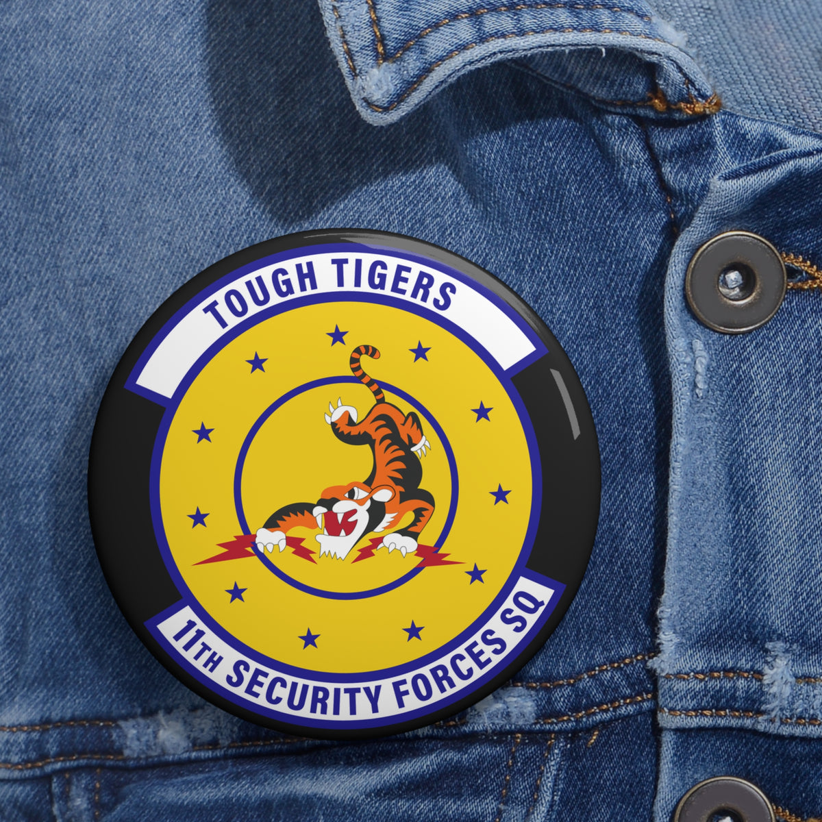 Custom Pin Button - USAF - 11th Security Forces Squadron wo txt