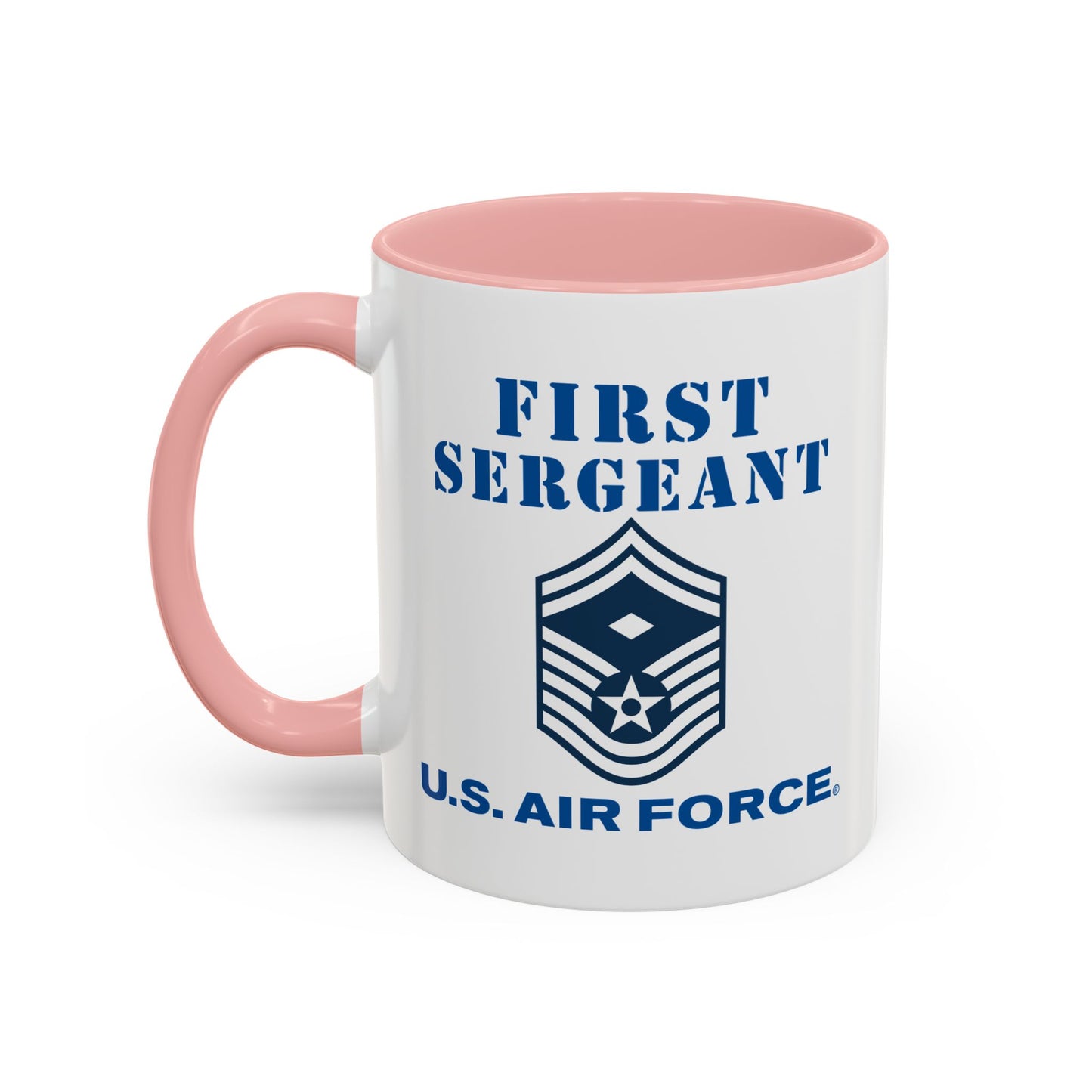 Accent Coffee Mug (11oz & 15oz) - USAF - First Sergeant (E8b) - 2020 - US Air Force w Text X 300