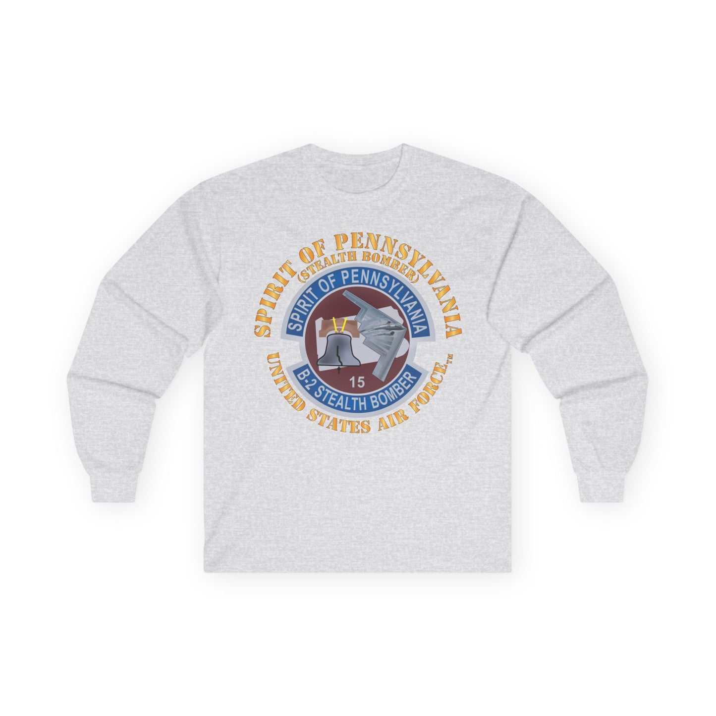 Unisex Ultra Cotton Long Sleeve Tee - USAF - B2 - Spirit of Pennsylvania Stealth Bomber X 300