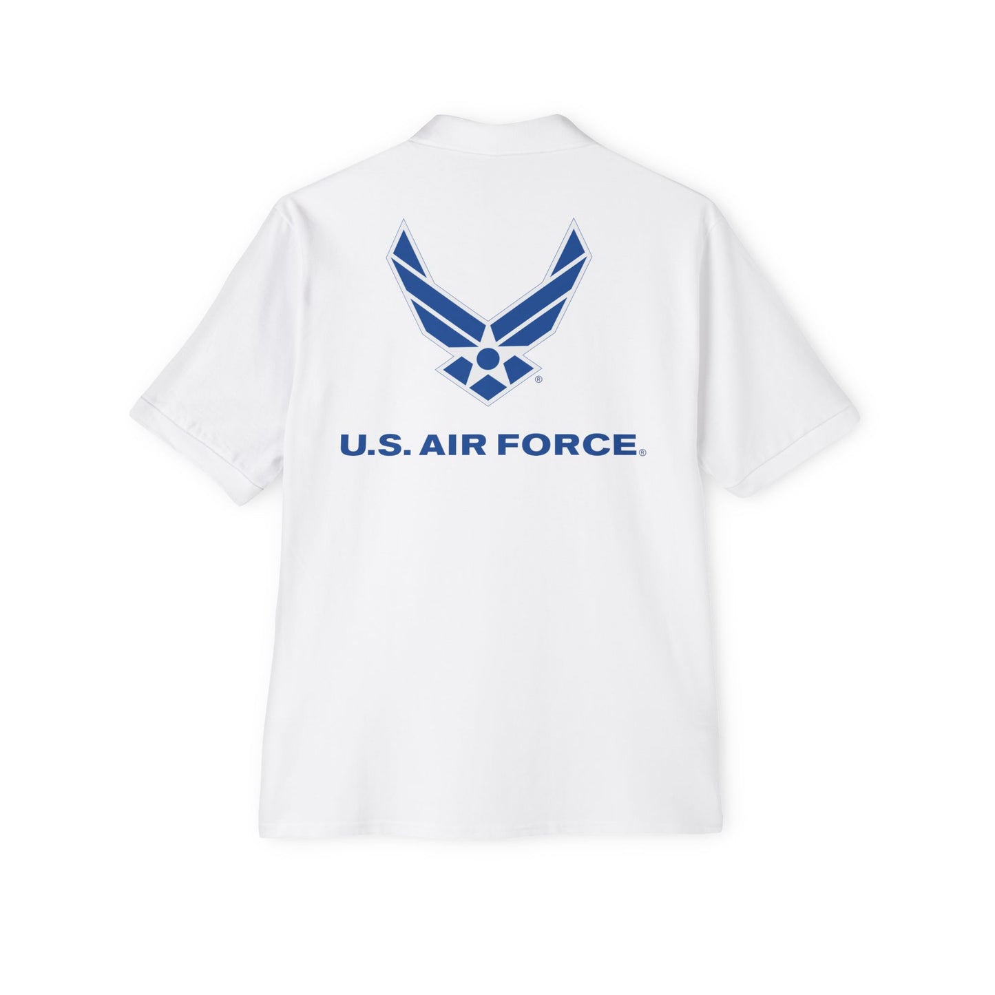 Men's Piqué Polo - USAF Logo, TM Txt - U S Air Force X 300