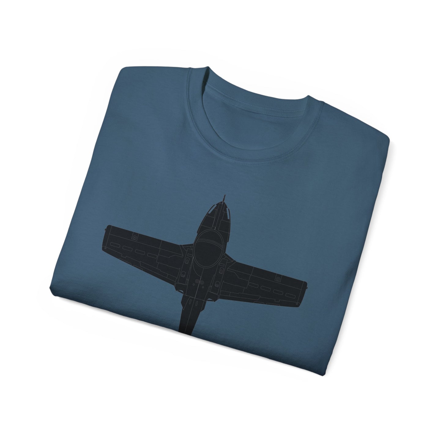 Unisex Ultra Cotton Tee - Aircraft - T-37-Trainer - Top - Black - Metal X 300