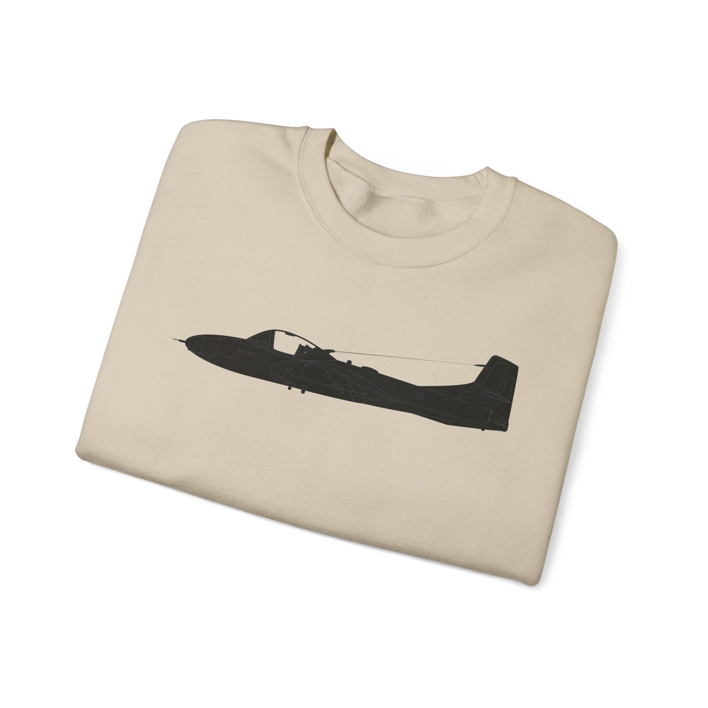 Crewneck Sweatshirt - Aircraft - T-37-Trainer - Top - Black - Metal X 300