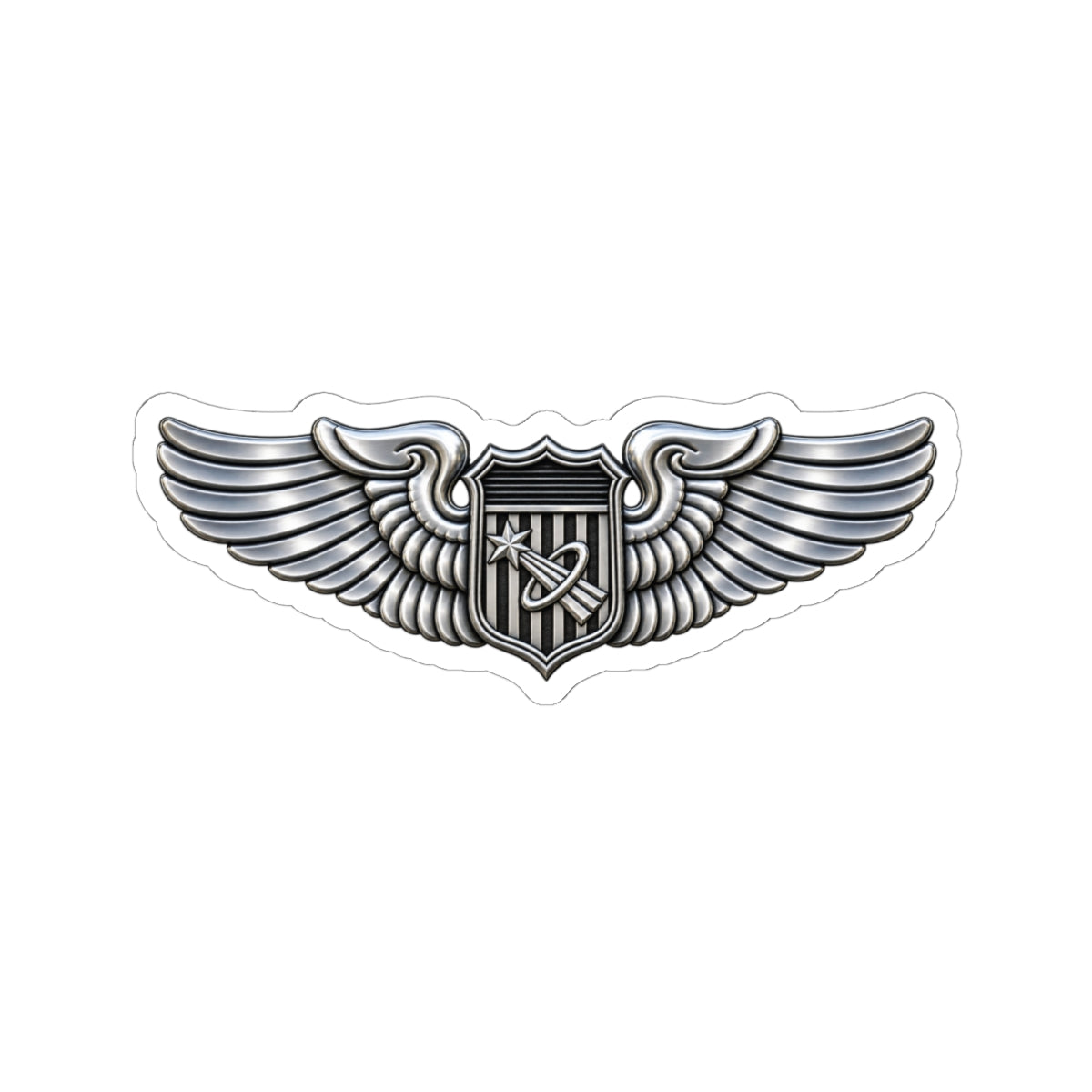 Kiss-Cut Stickers - USAF - Basic Astronaut Badge wo txt - 3D - Enhanced