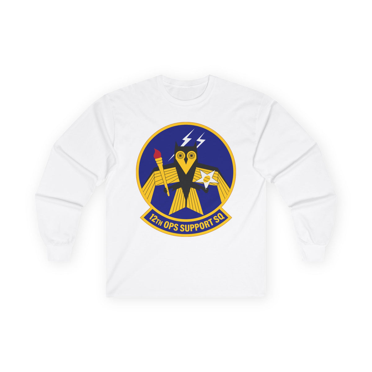 Unisex Ultra Cotton Long Sleeve Tee - USAF - 12th Operations Support Squadron wo txt