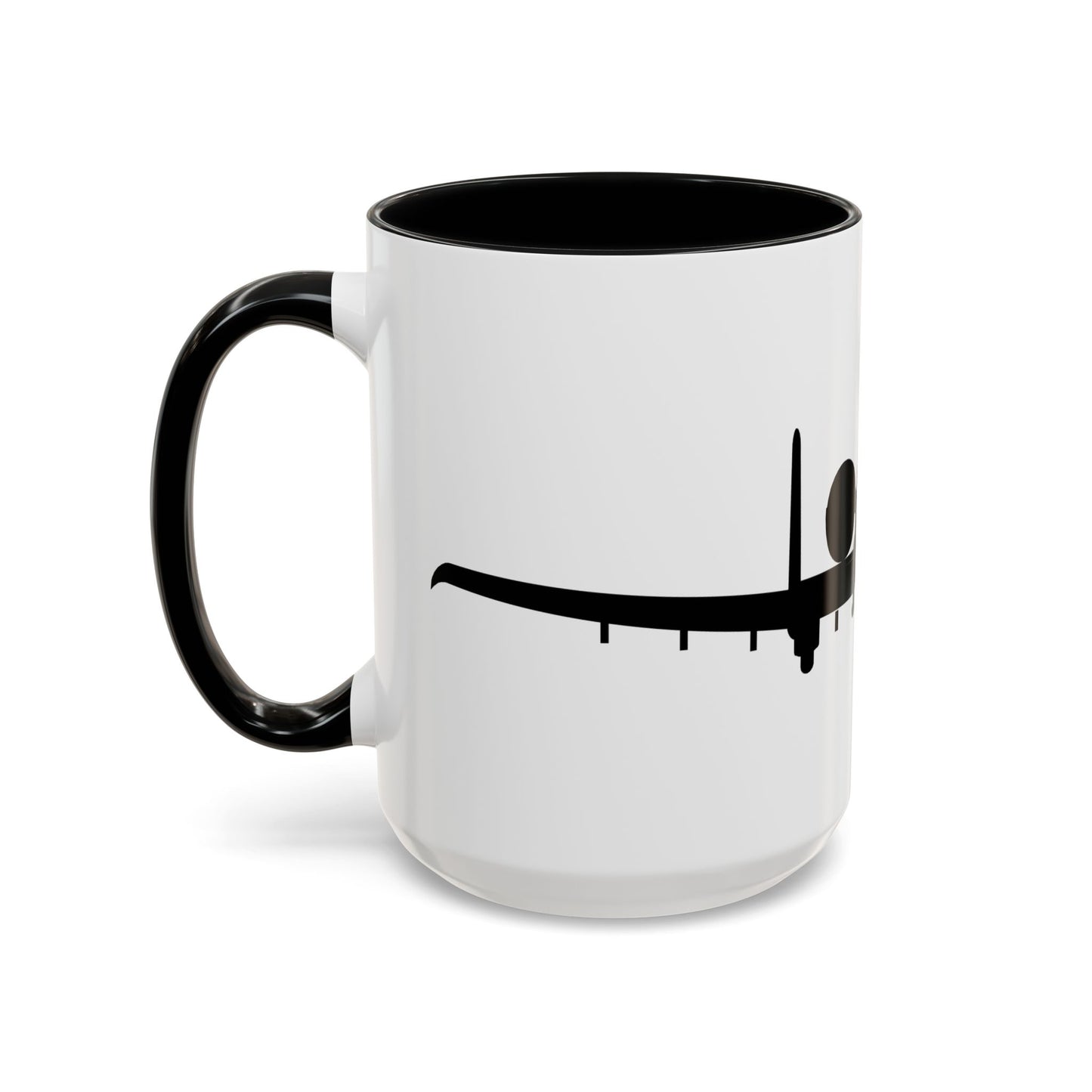 Accent Coffee Mug (11oz & 15oz) - Aircraft - USAF - A-10 Thunderbolt II - Front - Silhouette X 300