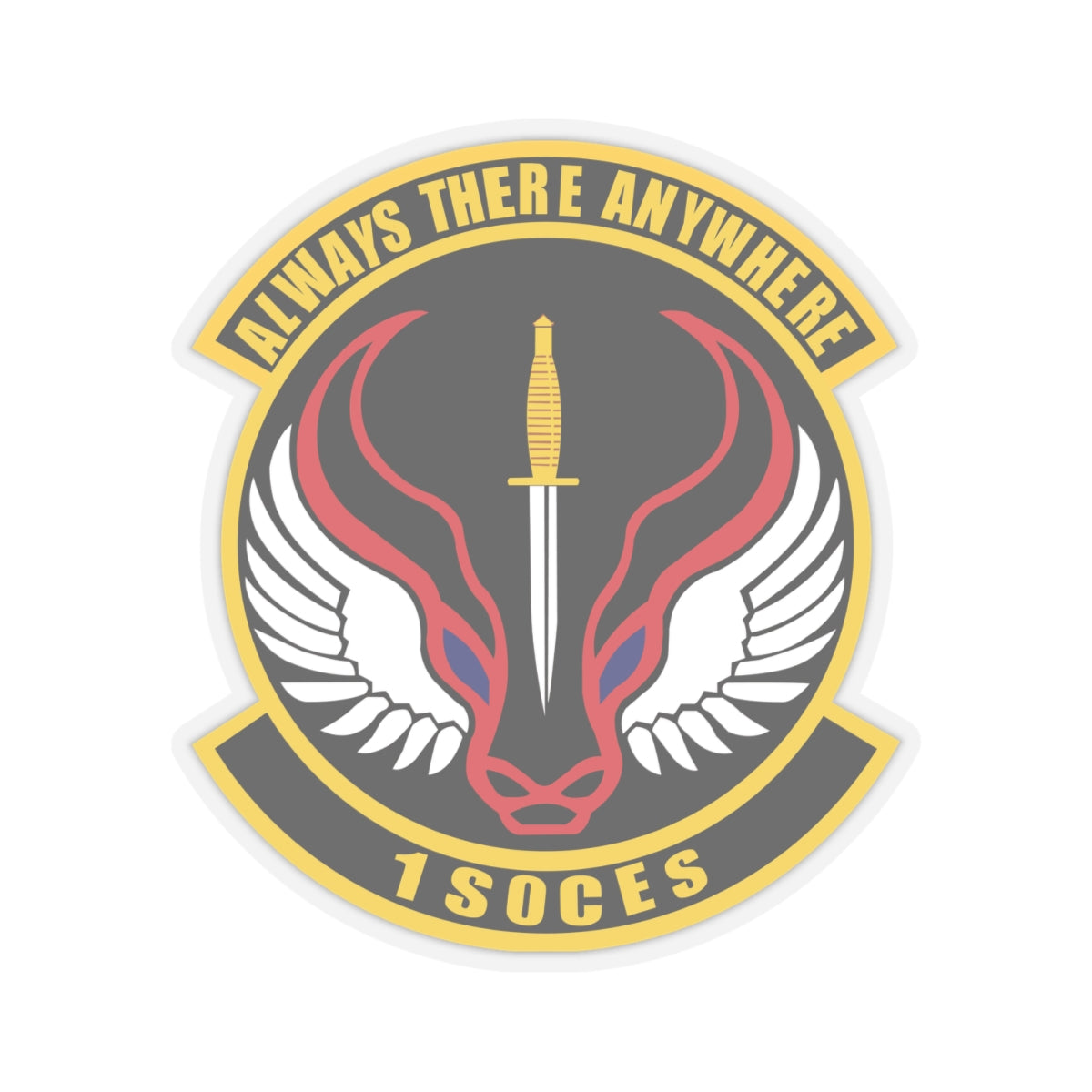 Kiss-Cut Stickers - USAF - 1st Special Operations Civil Engineer Sq wo txt