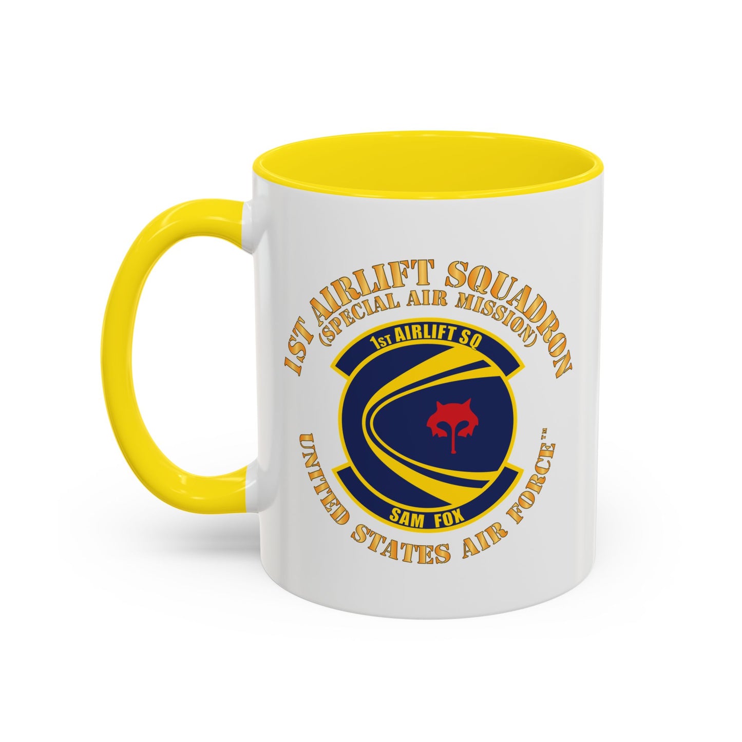 Accent Coffee Mug (11oz & 15oz) - USAF - 1st Airlift Squadron X 300