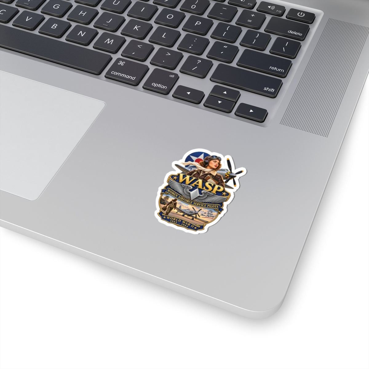 Kiss-Cut Stickers - WASP - Women Airforce Service Pilot - WWII - 3D - Enhanced