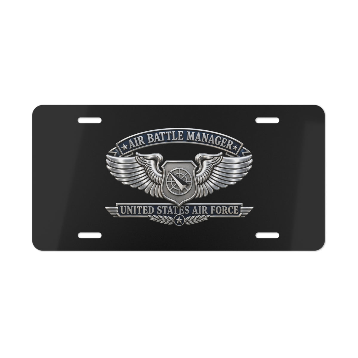 License Plate - USAF - Air Battle Manager Badge - United States Air Force- 3D - Enhanced