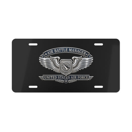 License Plate - USAF - Air Battle Manager Badge - United States Air Force- 3D - Enhanced
