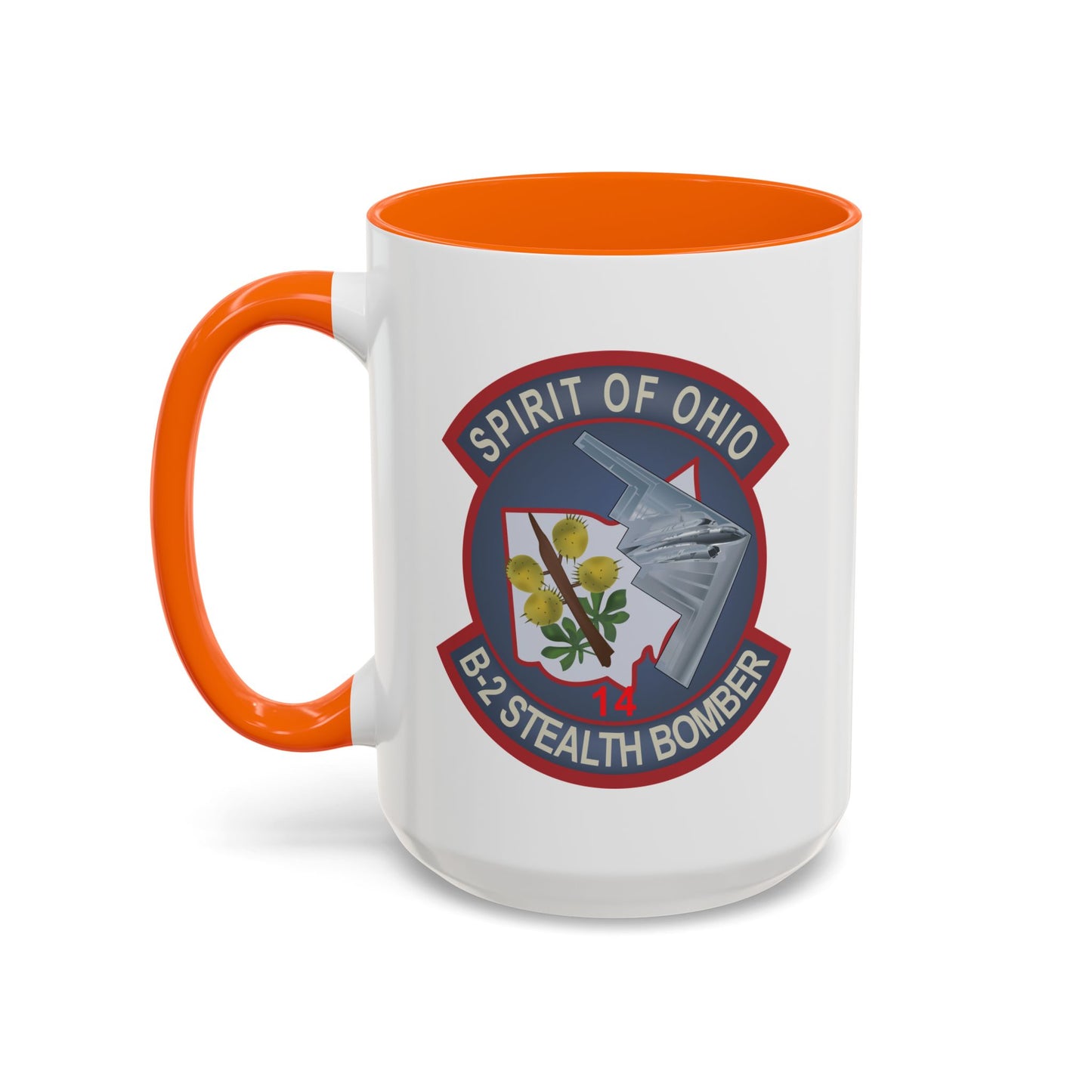 Accent Coffee Mug (11oz & 15oz) - USAF - B2 - Spirit of Ohio - Stealth Bomber wo txt X 300