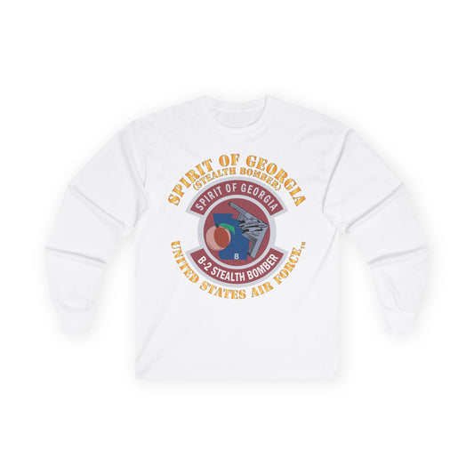 Unisex Ultra Cotton Long Sleeve Tee - USAF - B2 - Spirit of Georgia - Stealth Bomber X 300