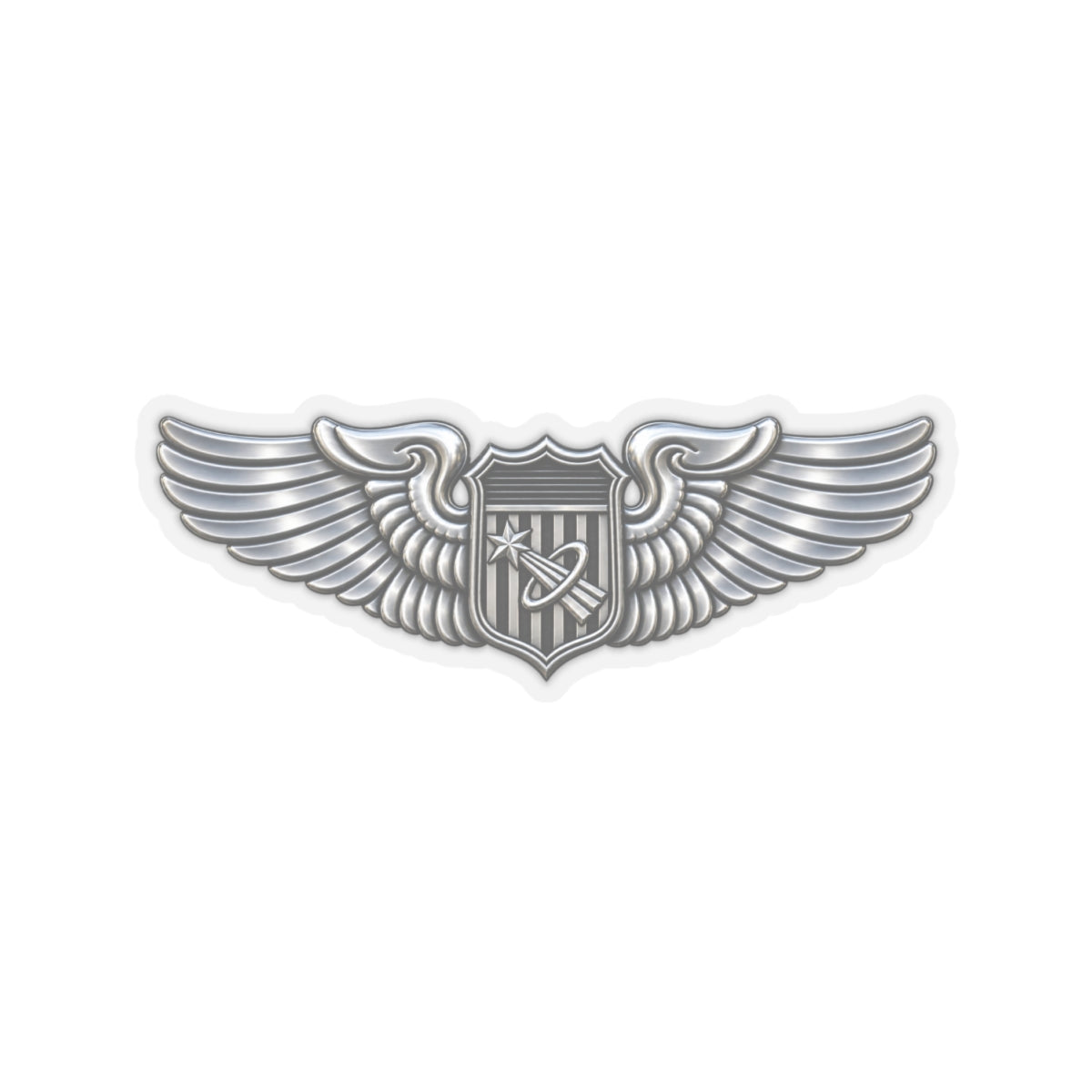 Kiss-Cut Stickers - USAF - Basic Astronaut Badge wo txt - 3D - Enhanced