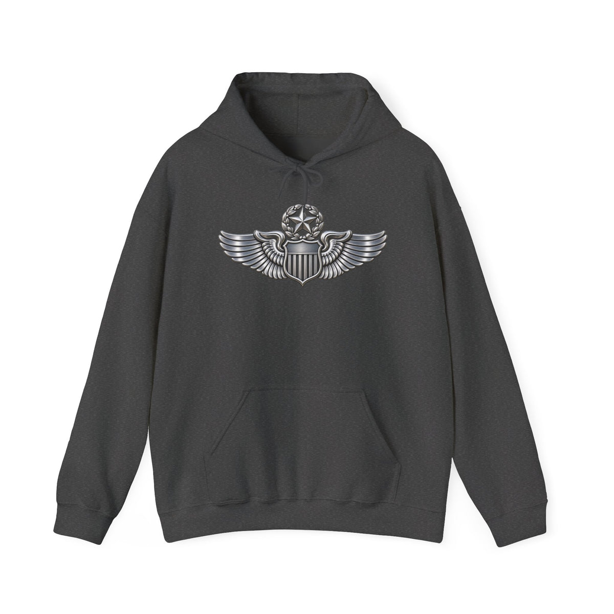 Unisex Heavy Blend Hooded Sweatshirt - USAF - Master Pilot Badge wo txt - 3D - Enhanced