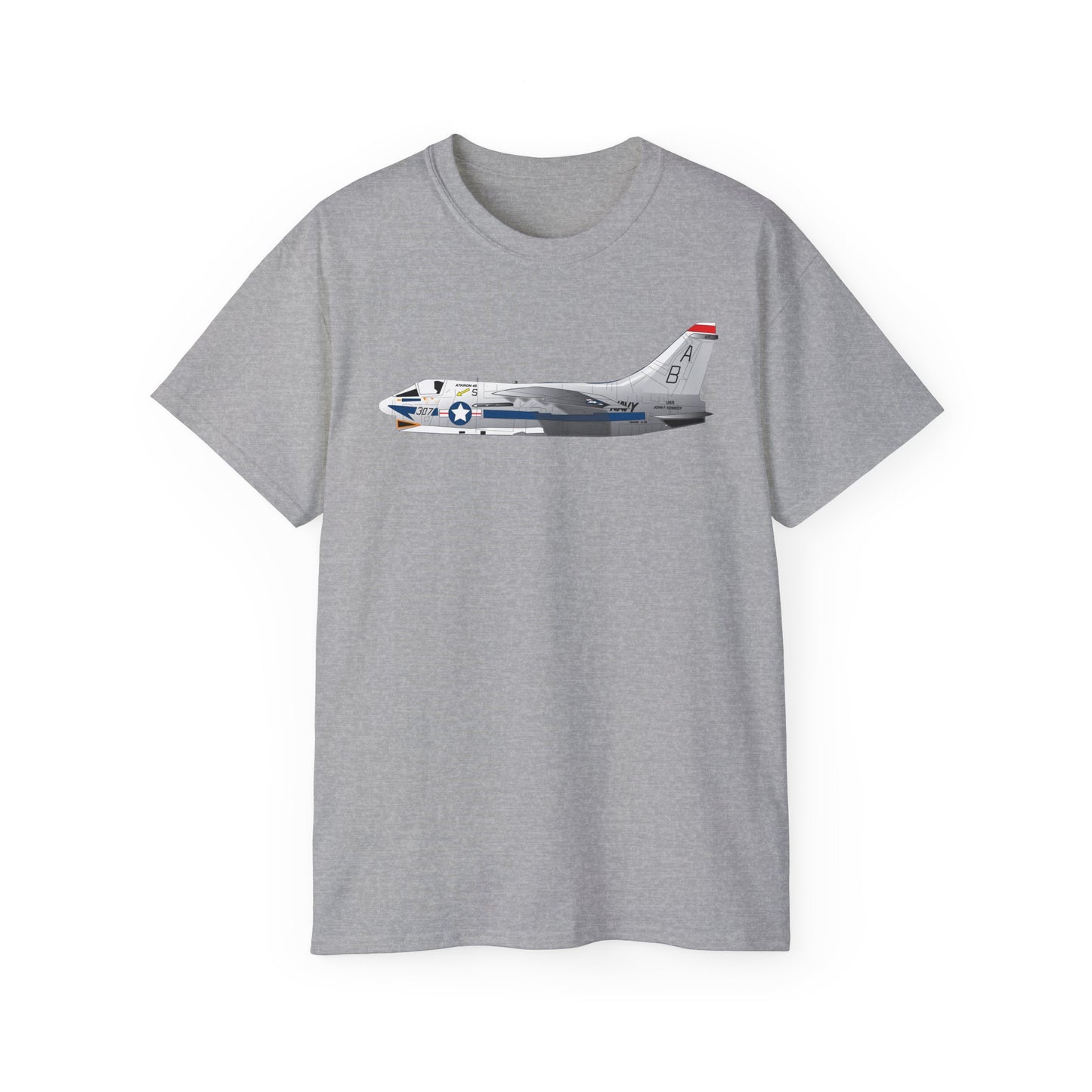 Unisex Ultra Cotton Tee - Aircraft - Navy - A-7B Corsair II - Side X 300