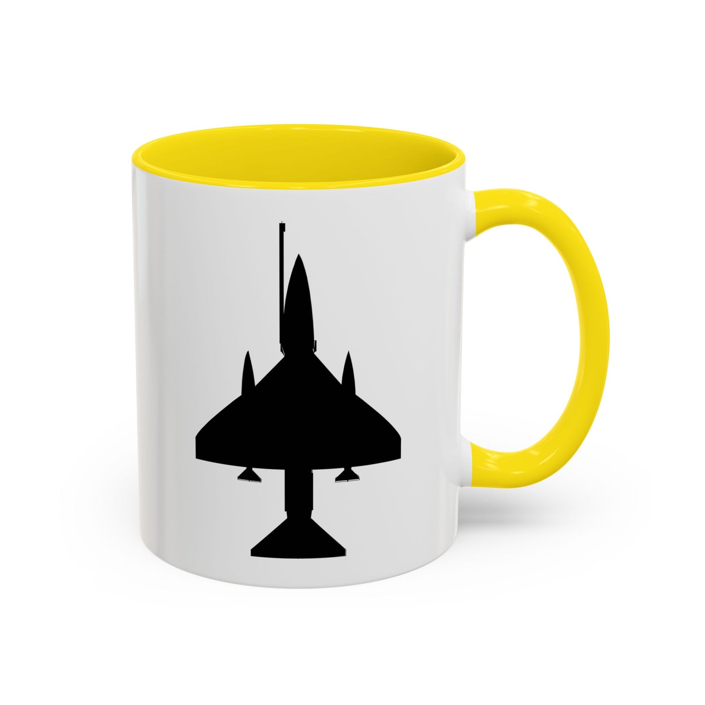 Accent Coffee Mug (11oz & 15oz) - Aircraft - A-4 SkyHawk - Top - Silhouette X 300