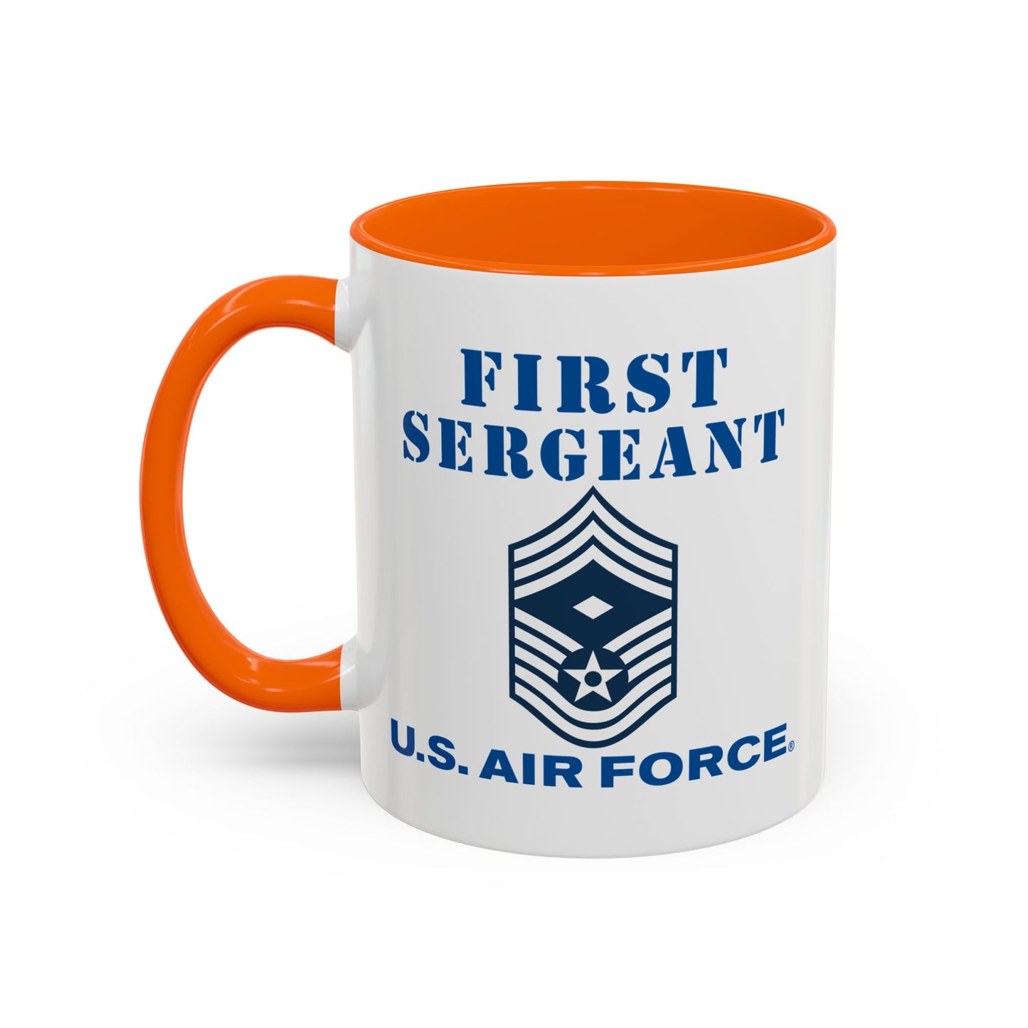 Accent Coffee Mug (11oz & 15oz) - USAF - First Sergeant (E9b) - 2020 - US Air Force w Text X 300