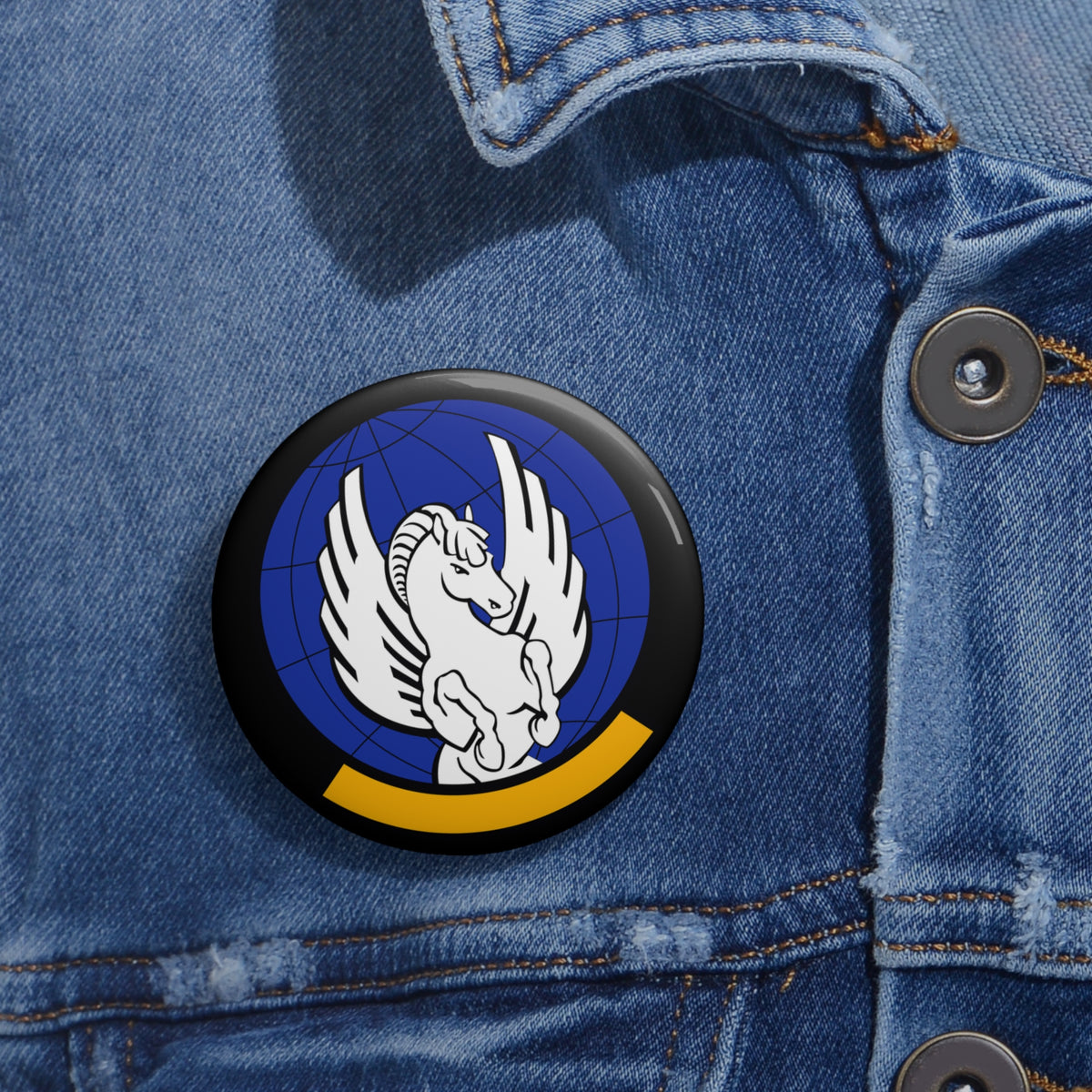 Custom Pin Button - USAF - 12th Airlift Flight wo txt