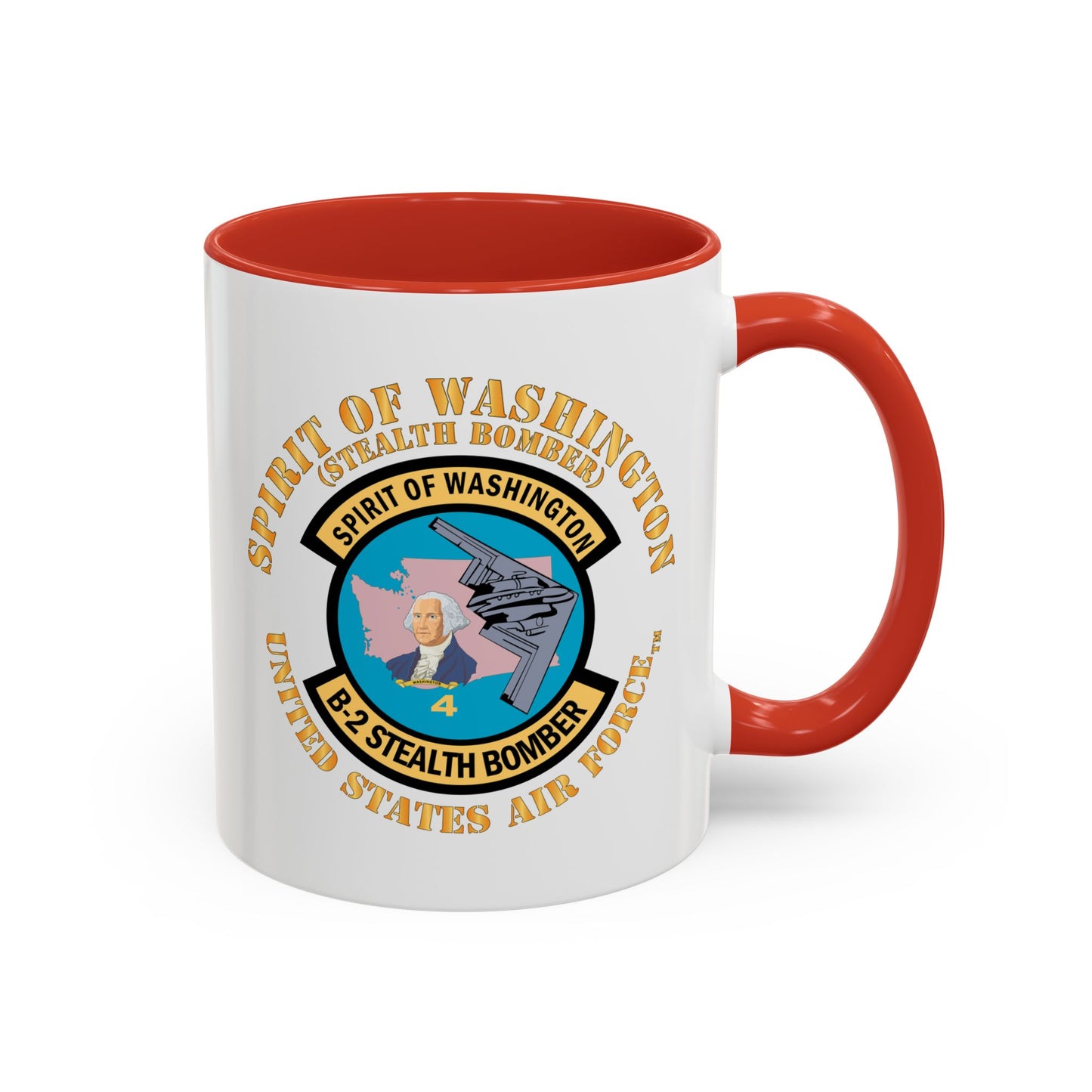 Accent Coffee Mug (11oz & 15oz) - USAF - B2 - Spirit of Washington - Stealth Bomber X 300