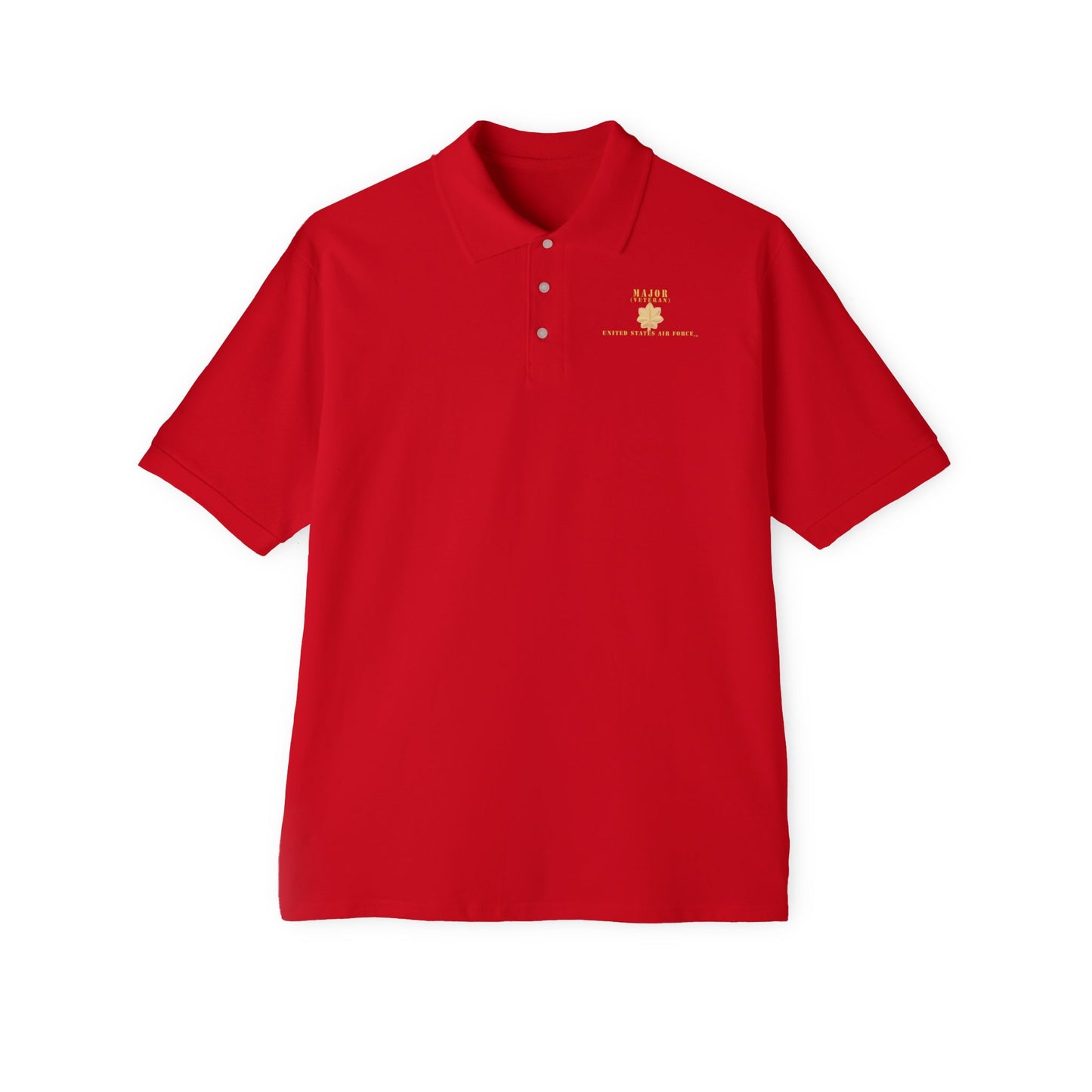 Men's Piqué Polo - USAF - Major - MAJ - Veteran X 300