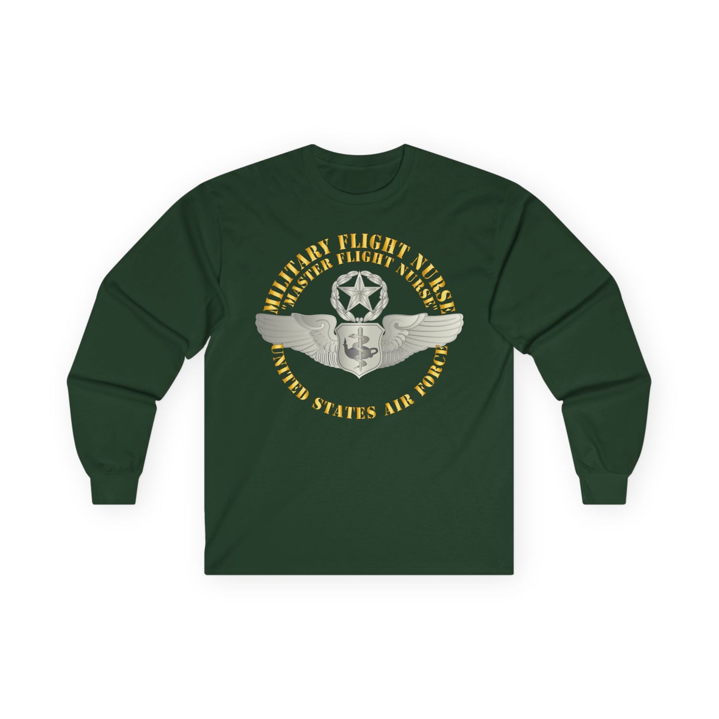 Unisex Ultra Cotton Long Sleeve Tee - USAF - Military Flight Nurse - Flight Nurse - Master