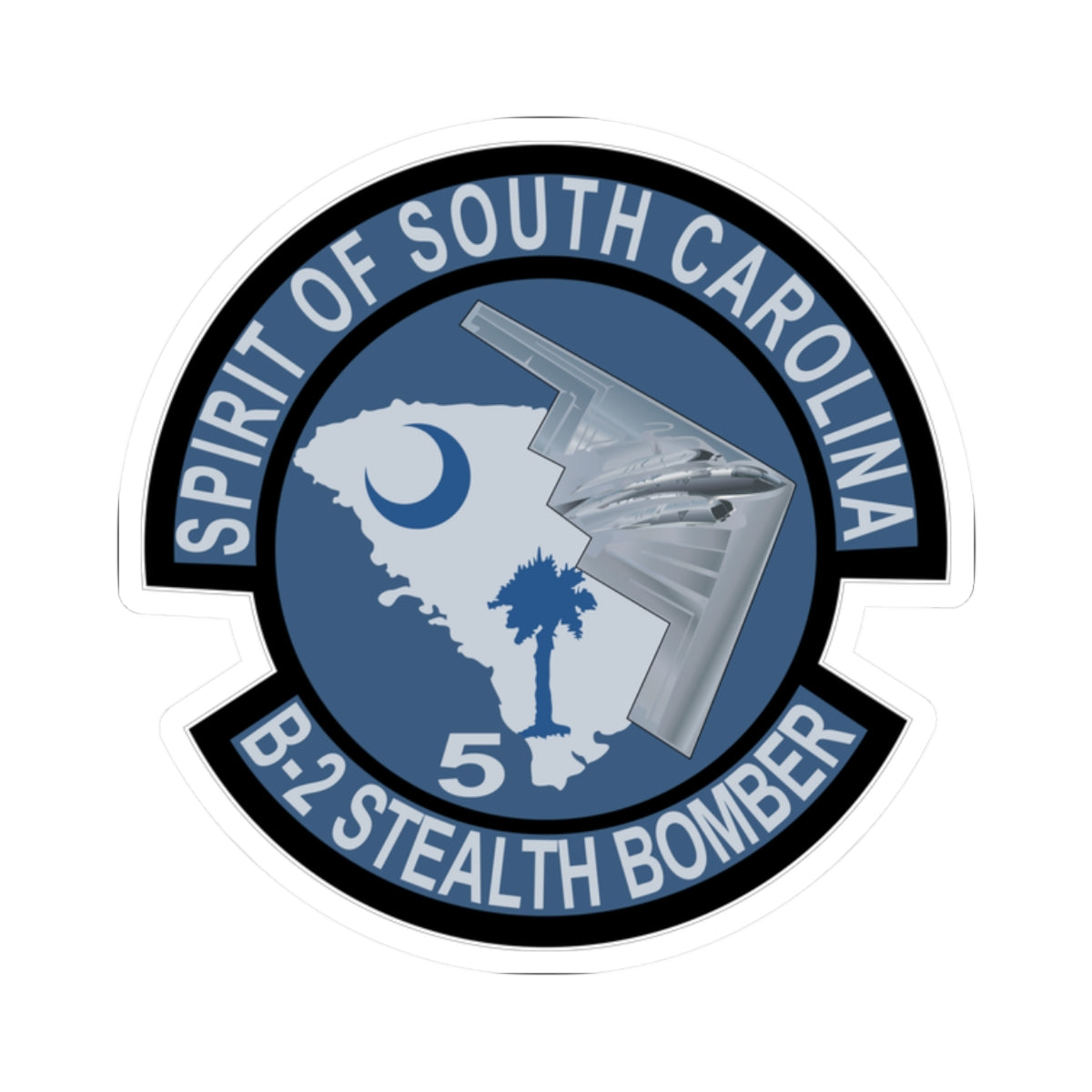 Kiss-Cut Stickers - USAF - B2 - Spirit of South Carolina Stealth Bomber wo Txt X 300