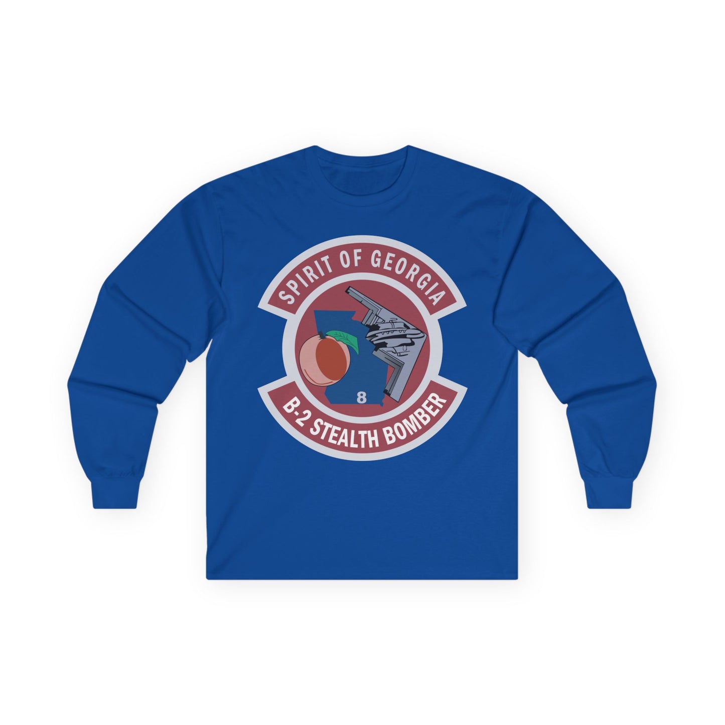 Unisex Ultra Cotton Long Sleeve Tee - USAF - B2 - Spirit of Georgia - Stealth Bomber wo txt X 300