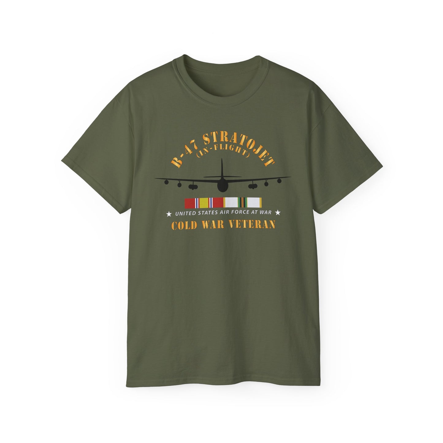 Unisex Ultra Cotton Tee - USAF - B-47 Stratojet - In Flt - Silhouette - Cold War Veteran X 300