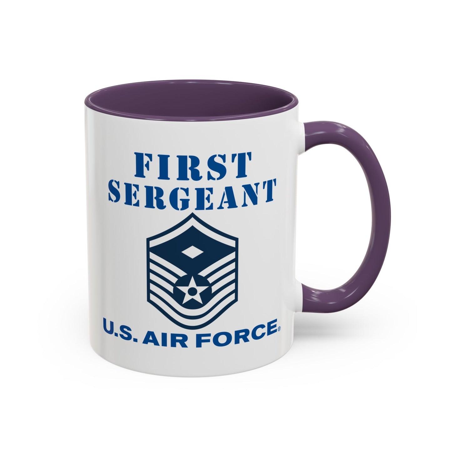 Accent Coffee Mug (11oz & 15oz) - USAF - First Sergeant (E7b) - 2020 - US Air Force w Text X 300