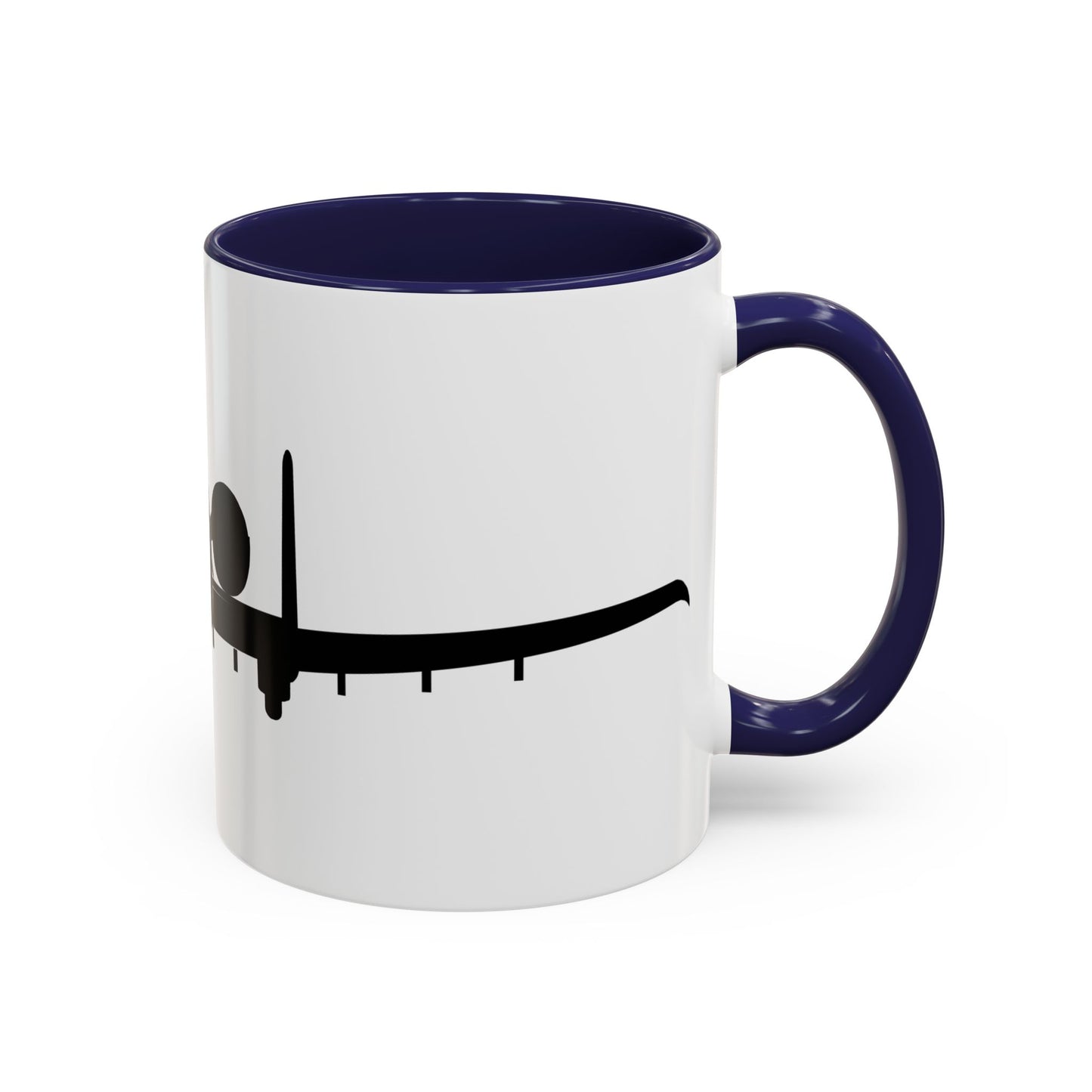 Accent Coffee Mug (11oz & 15oz) - Aircraft - USAF - A-10 Thunderbolt II - Front - Silhouette X 300