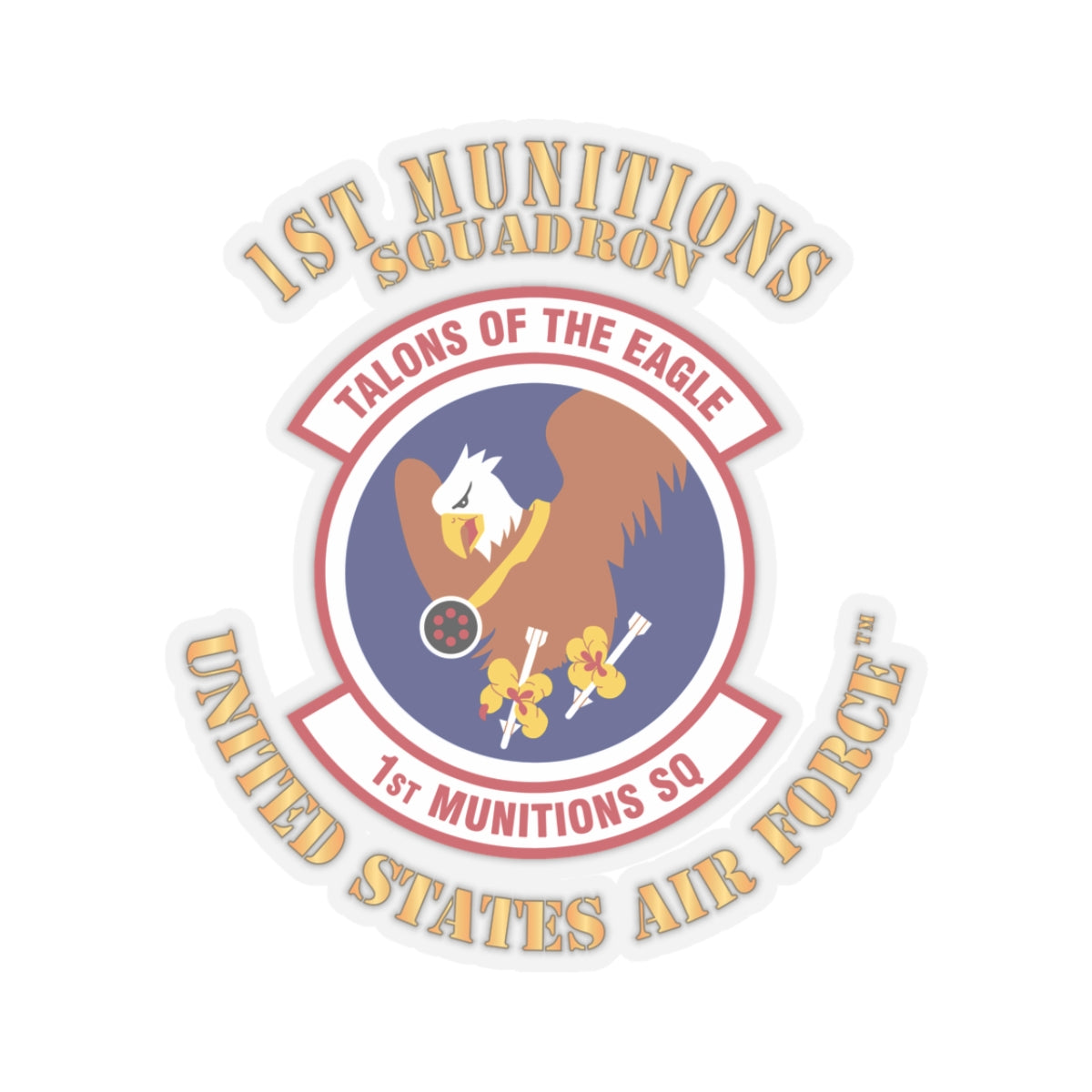 Kiss-Cut Stickers - USAF - 1st Munitions Squadron (ACC)