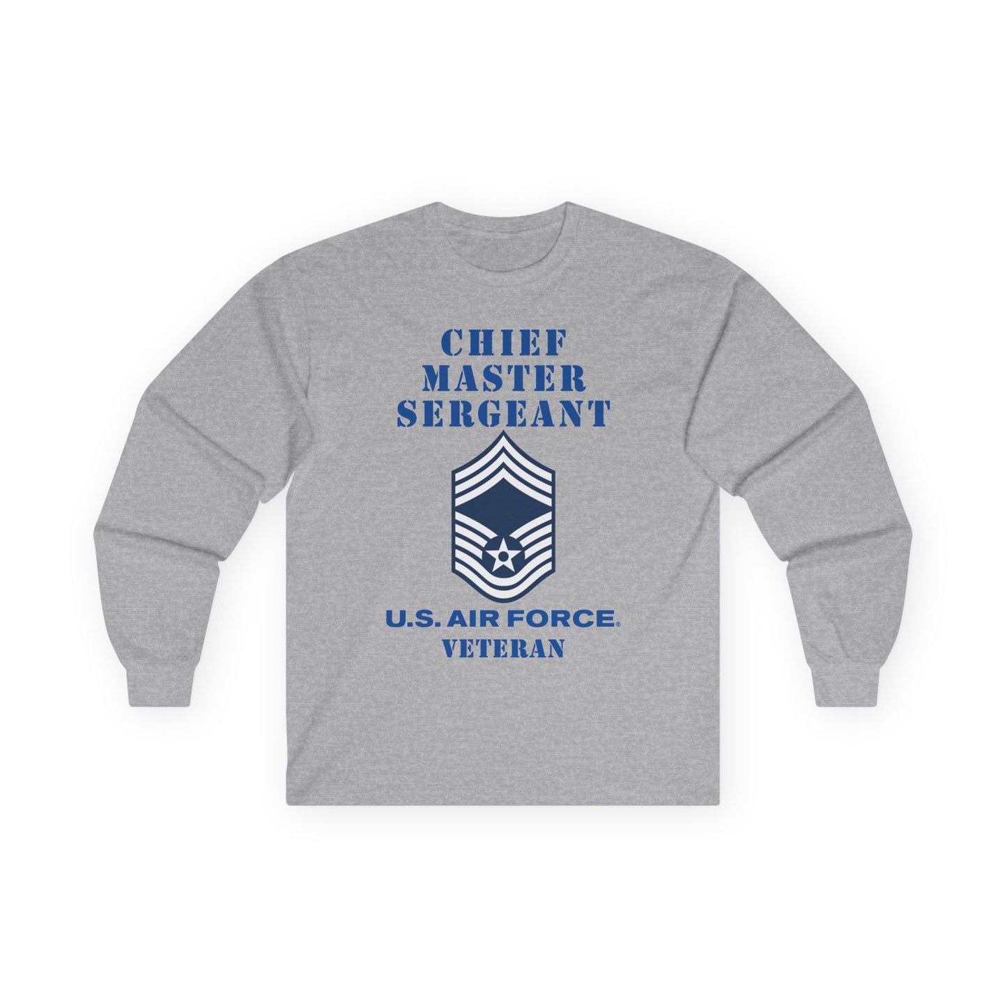 Unisex Ultra Cotton Long Sleeve Tee - USAF - Chief Master Sergeant (E9a) - 2020 - Veteran