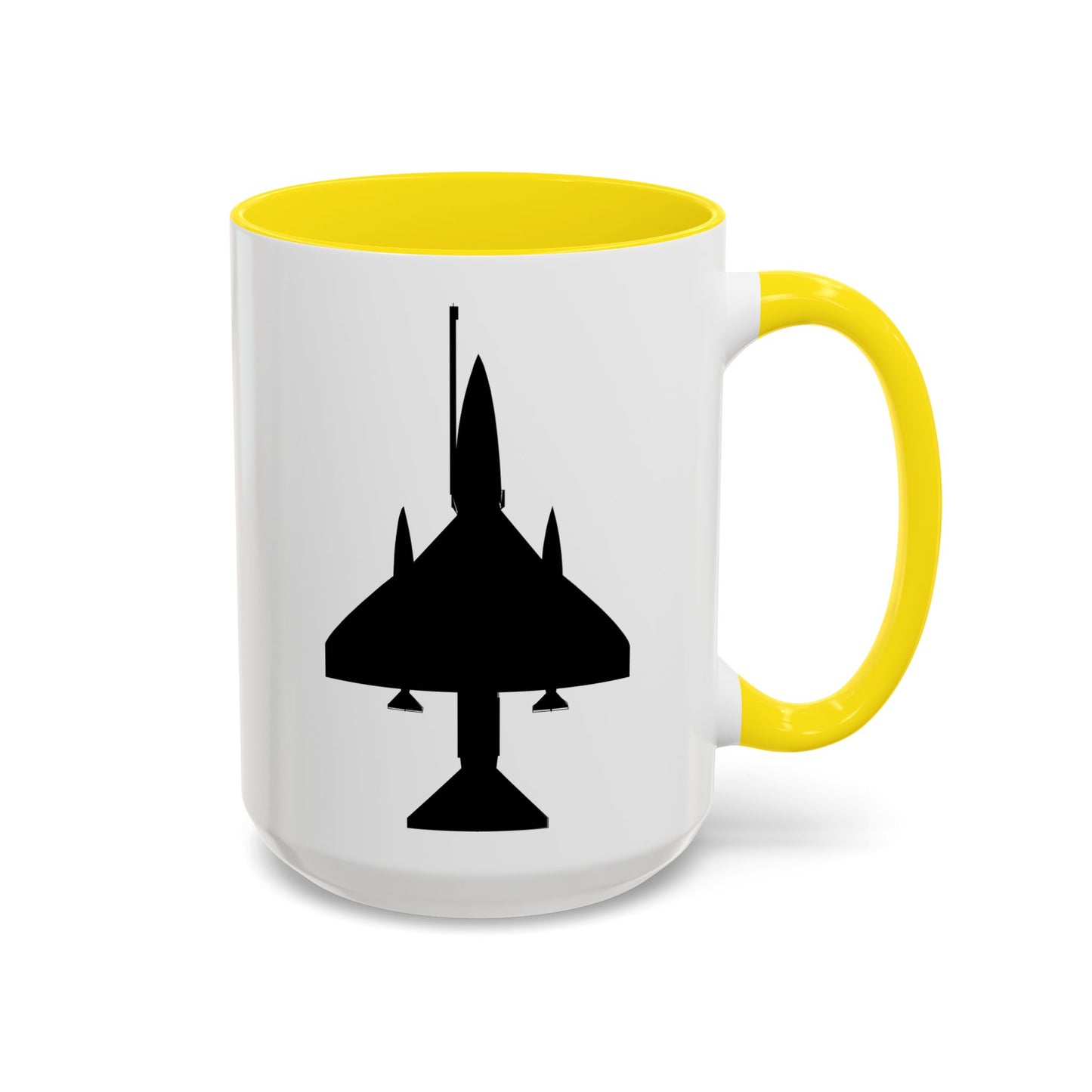 Accent Coffee Mug (11oz & 15oz) - Aircraft - A-4 SkyHawk - Top - Silhouette X 300