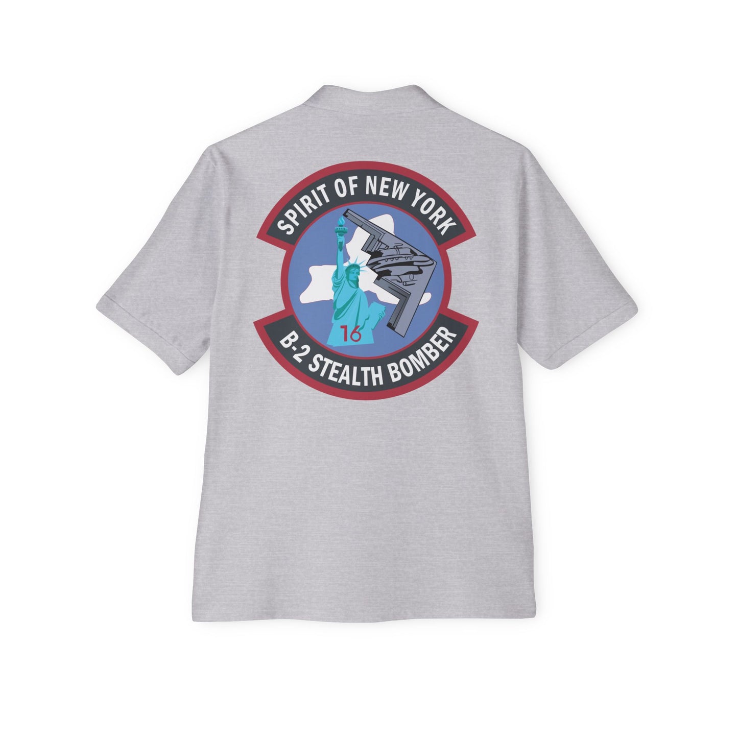 Men's Piqué Polo - USAF - B2 - Spirit of New York - Stealth Bomber wo txt X 300