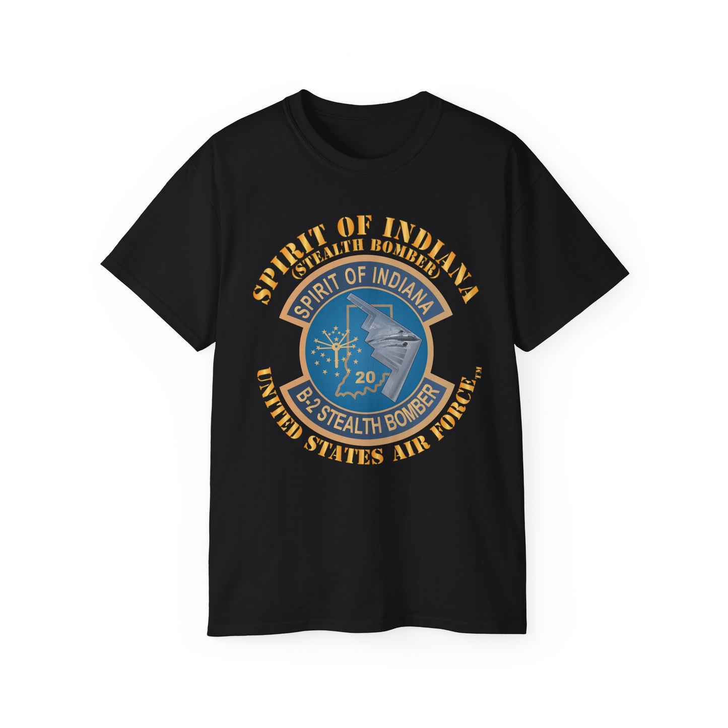 Unisex Ultra Cotton Tee - USAF - B2 - Spirit of Indiana - Stealth Bomber X 300
