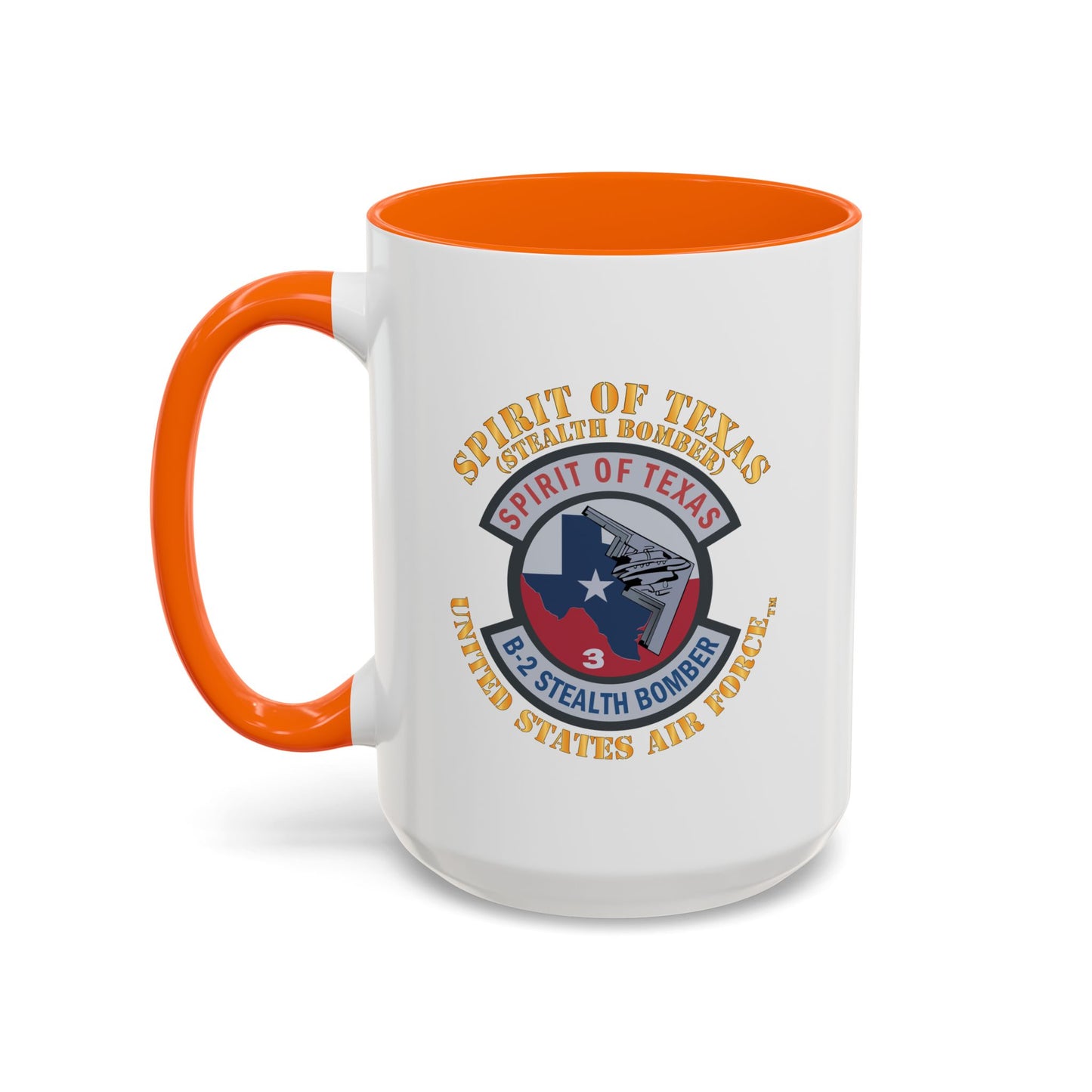Accent Coffee Mug (11oz & 15oz) - USAF - B2 - Spirit of Texas - Stealth Bomber X 300