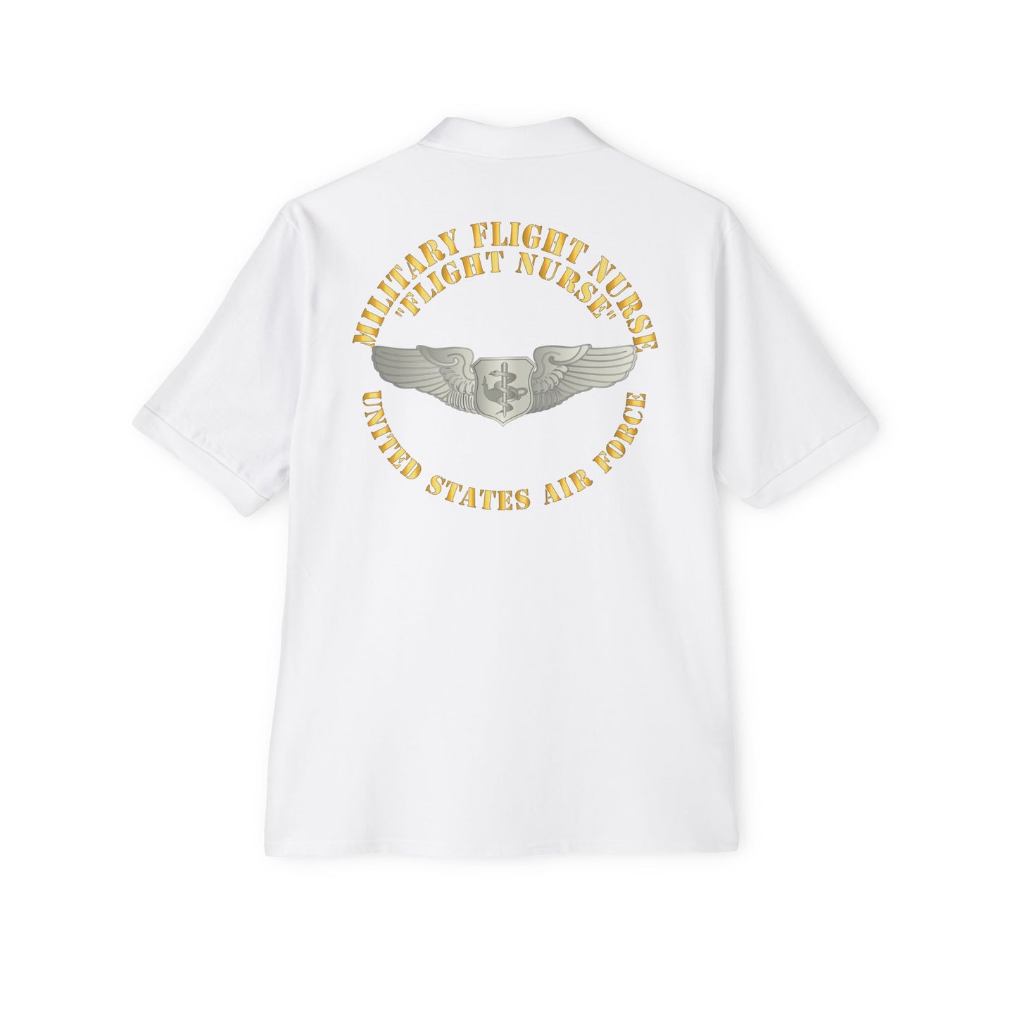 Men's Piqué Polo - USAF - Military Flight Nurse - Flight Nurse - Basic