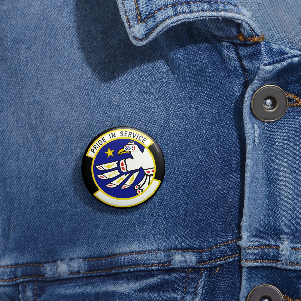 Custom Pin Button - USAF - 3rd Force Support Squadron wo txt