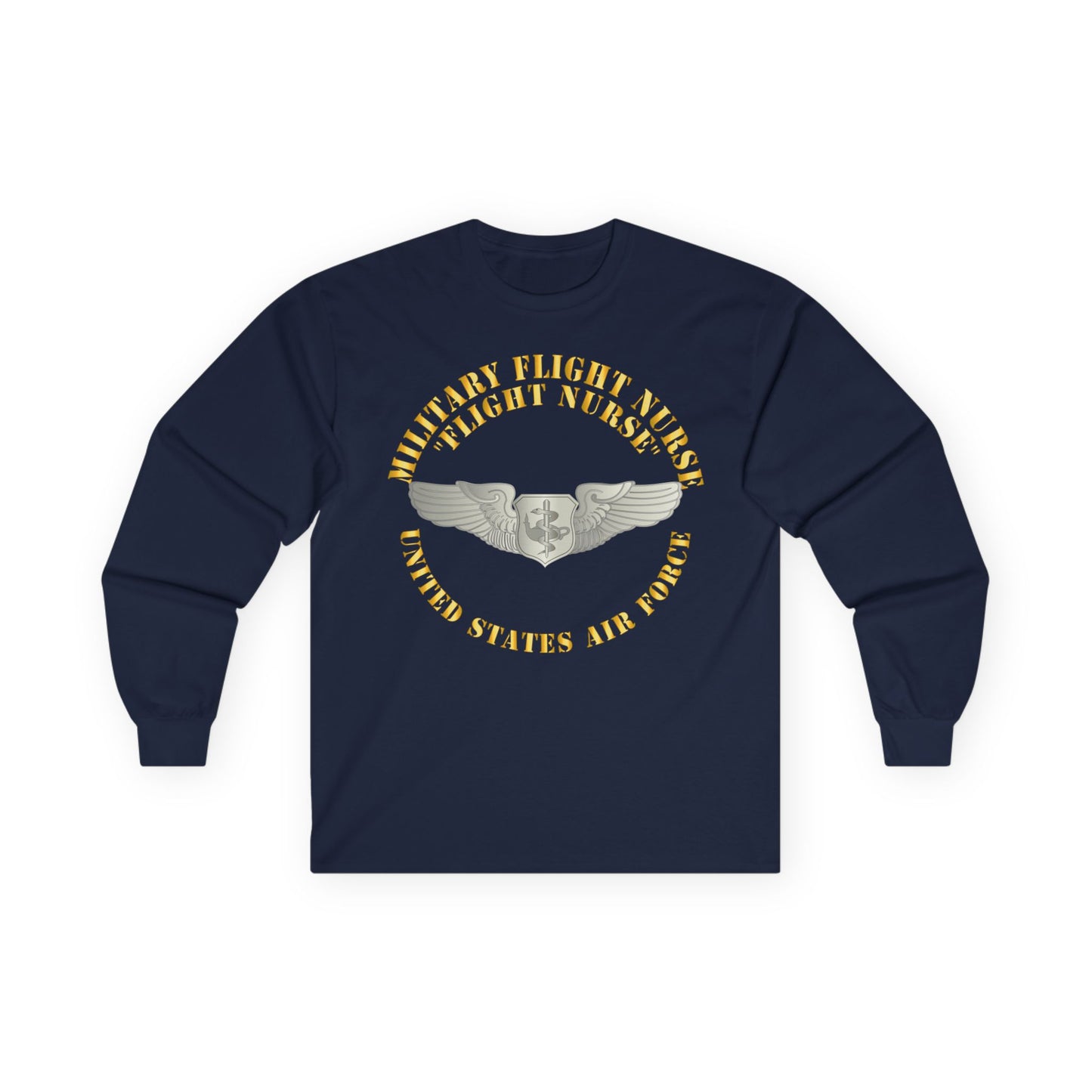 Unisex Ultra Cotton Long Sleeve Tee - USAF - Military Flight Nurse - Flight Nurse - Basic