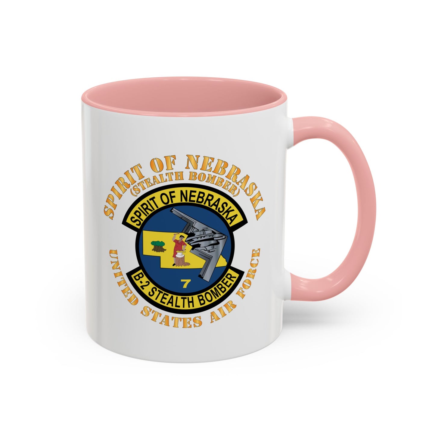 Accent Coffee Mug (11oz & 15oz) - USAF - B2 - Spirit of Nebraska - Stealth Bomber X 300