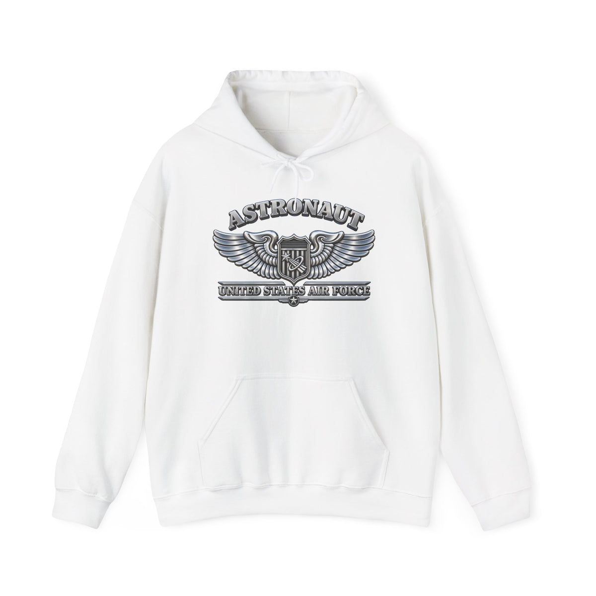 Unisex Heavy Blend Hooded Sweatshirt - USAF - Basic Astronaut Badge - United States Air Force - 3D - Enhanced