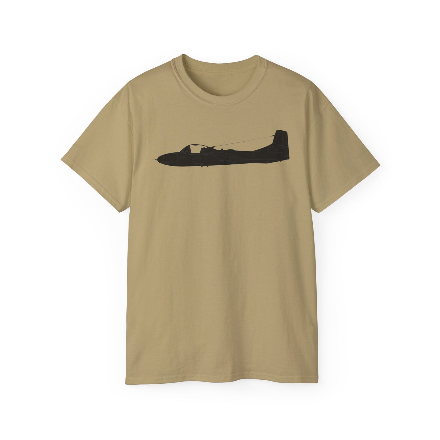Unisex Ultra Cotton Tee - Aircraft - T-37-Trainer - Top - Black - Metal X 300