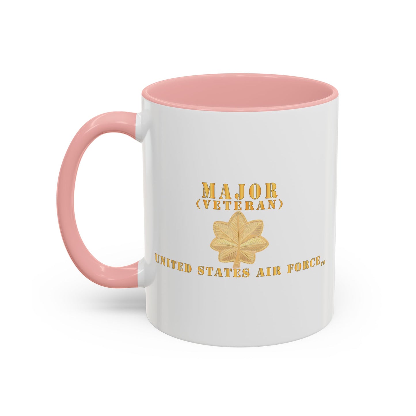Accent Coffee Mug (11oz & 15oz) - USAF - Major - MAJ - Veteran X 300