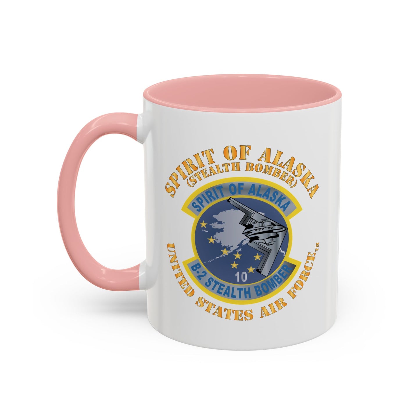 Accent Coffee Mug (11oz & 15oz) - USAF - B2 - Spirit of Alaska - Stealth Bomber X 300