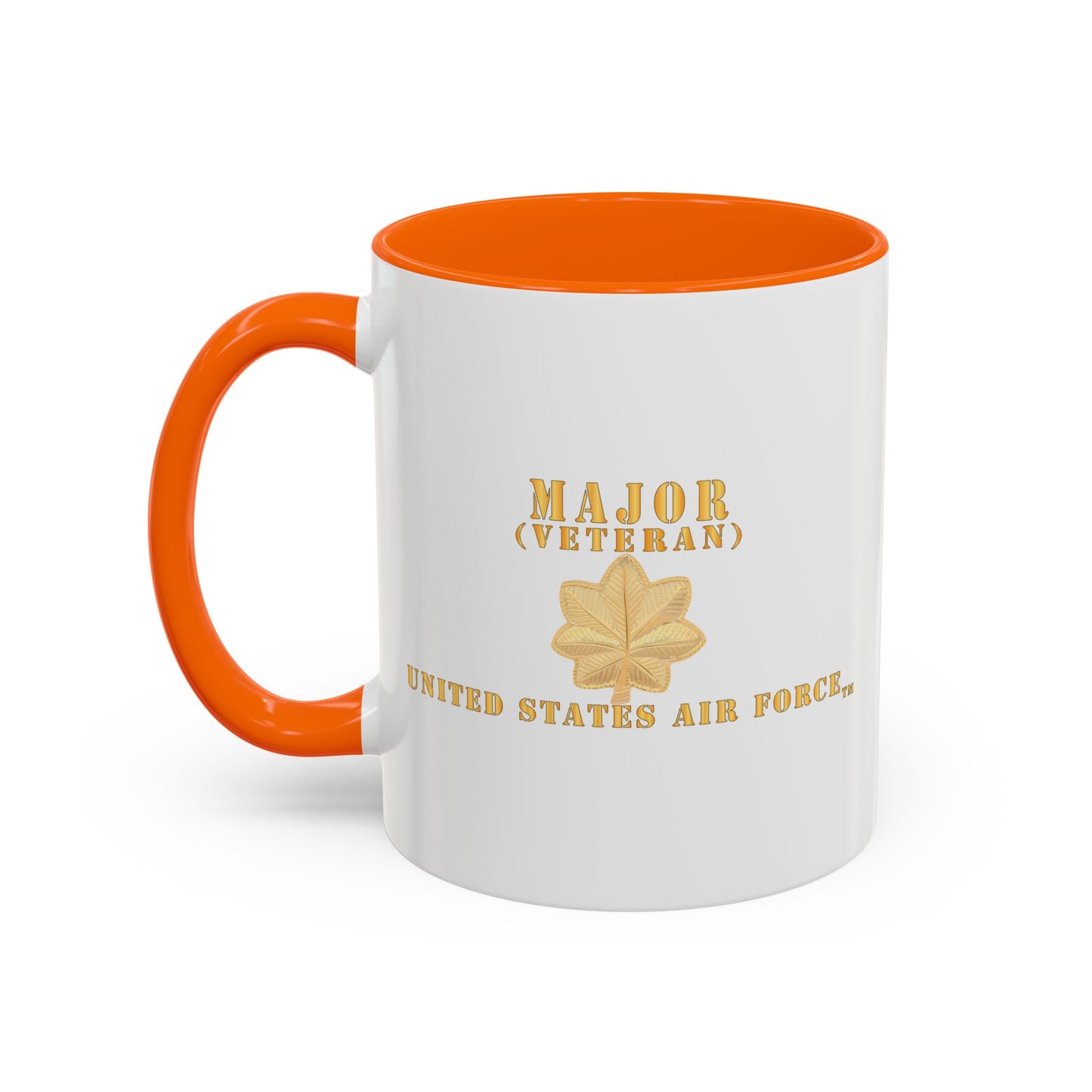 Accent Coffee Mug (11oz & 15oz) - USAF - Major - MAJ - Veteran X 300