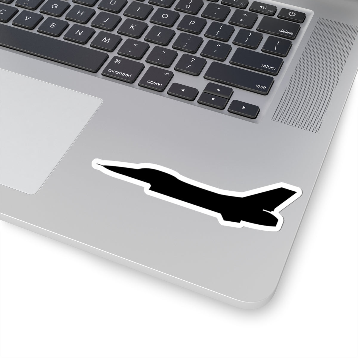 Kiss-Cut Stickers - Aircraft - F-16 - Side - Black - wo Txt X 300