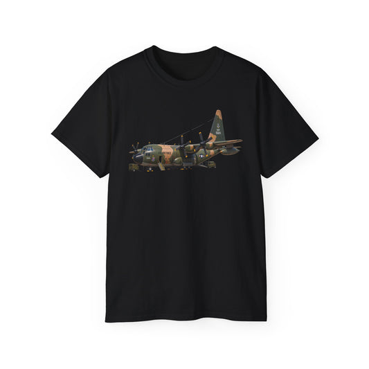 Unisex Ultra Cotton Tee - C-130  Aircraft - Camo - Landing - Parked - Static