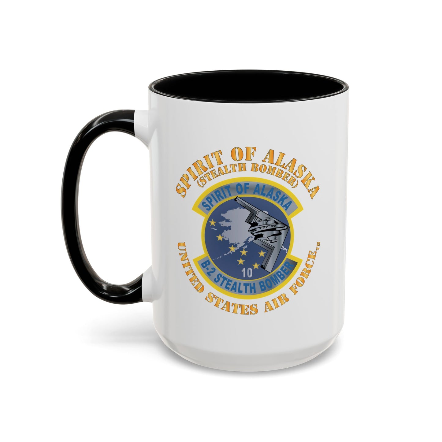 Accent Coffee Mug (11oz & 15oz) - USAF - B2 - Spirit of Alaska - Stealth Bomber X 300